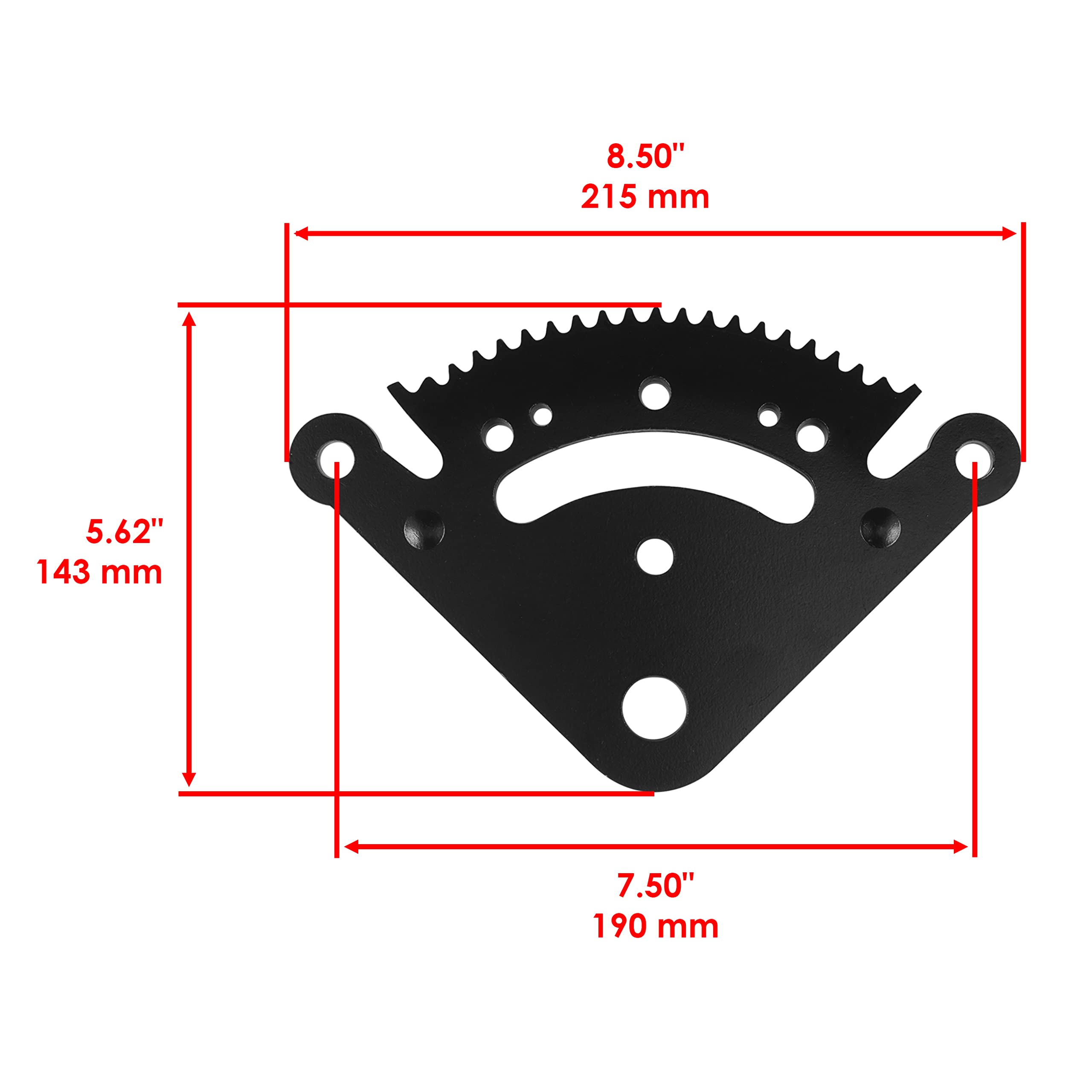 Caltric Steering Sector Plate Compatible with John Deere D100 D105 D110 D120 D125 D130 D140 D150 D155 D160 D170 LA100 LA105 LA110 LA115 LA120 LA130 LA135 LA140 LA145 LA150 LA165 LA175