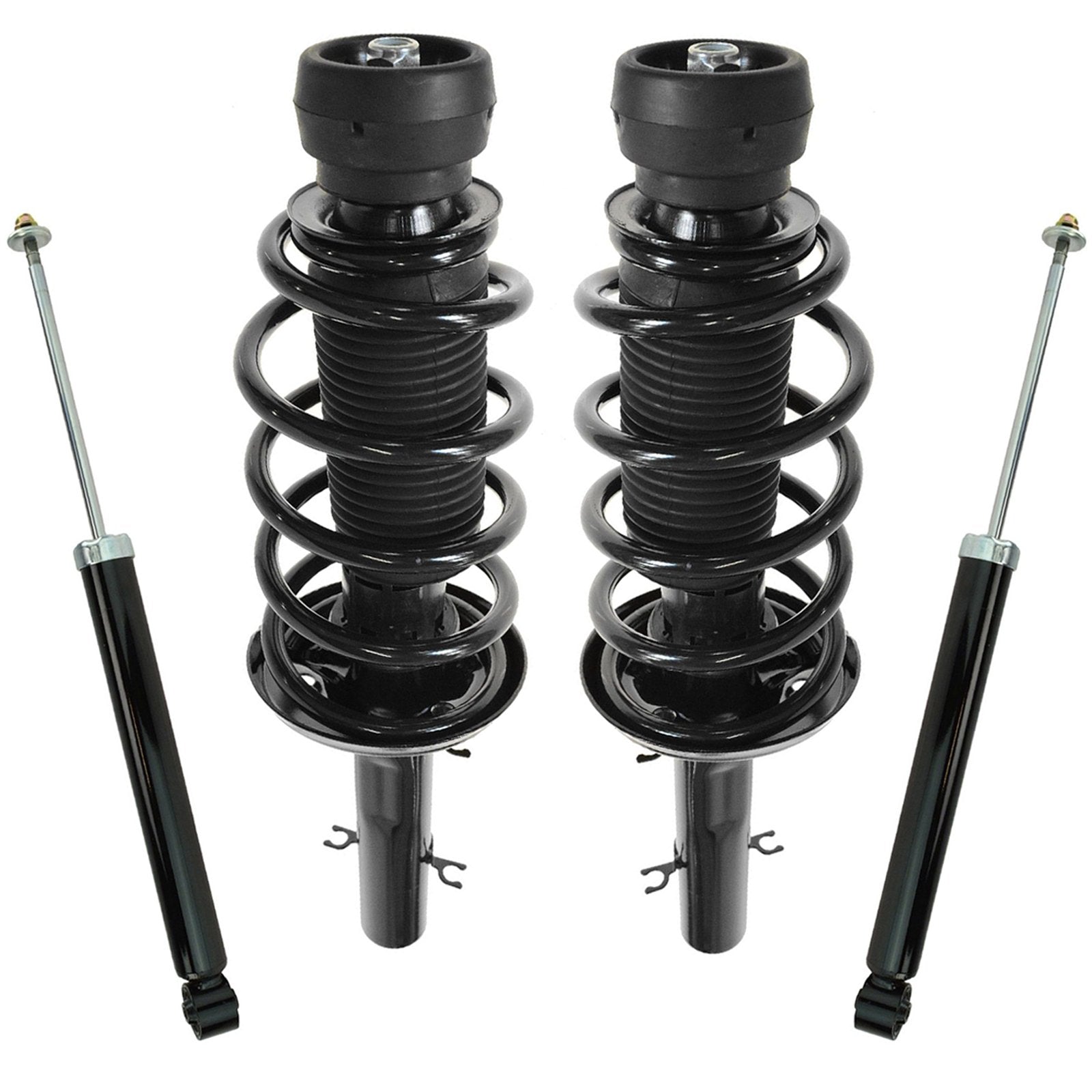 Trq Front And Rear Complete Strut Assembly & Shock Absorber Kit Complete Strut & Coil Spring Assembly Compatible With 1998-2010