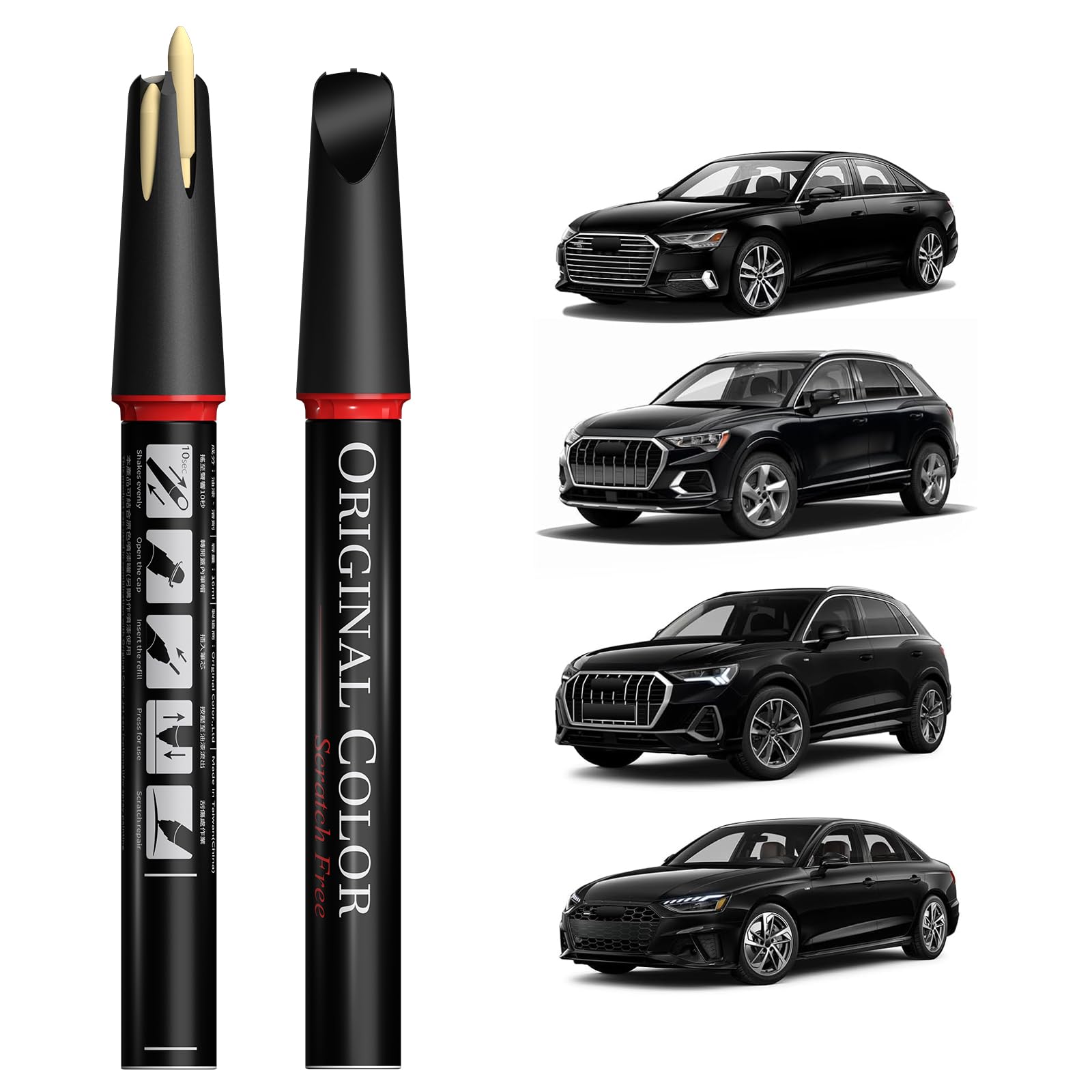 Carhoo LZ5D/7X Night Blue Pearl Compatible With Audi Exact Match Touch Up Paint Pen, Car Scratch Remover for Nicks and Chips Rep