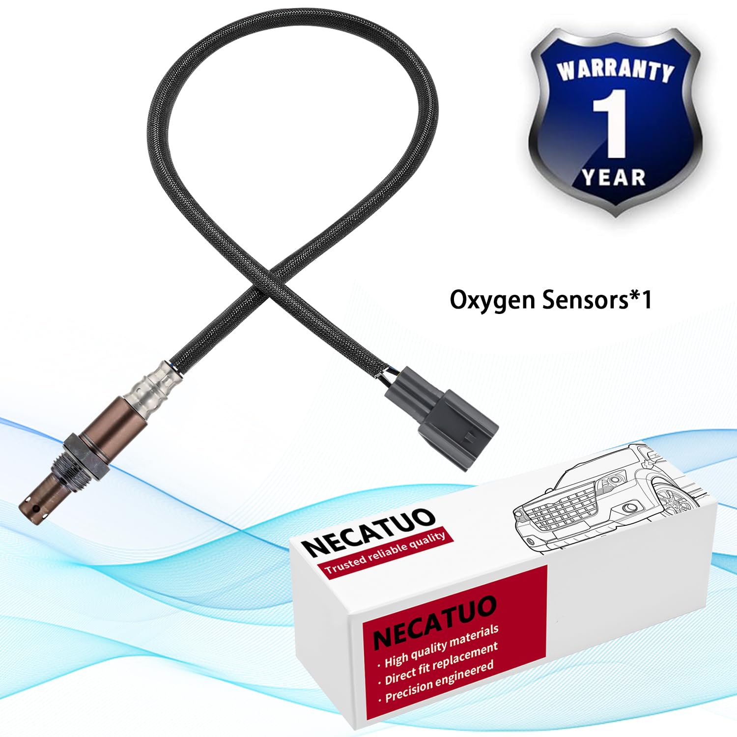 Necatuo 89467-28020 Oem Oxygen Sensor O2 Sensor Compatible With Toyota Noah Voxy Azr6 2001-2007 Replace 8946728020