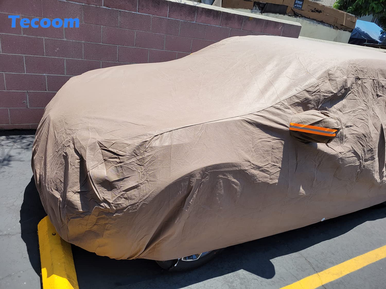 Tecoom Thick Shell Super Breathable Waterproof Windproof Snow Sun Rain Uv Protective Outdoor All Weather Suv Car Cover Fit 206-2