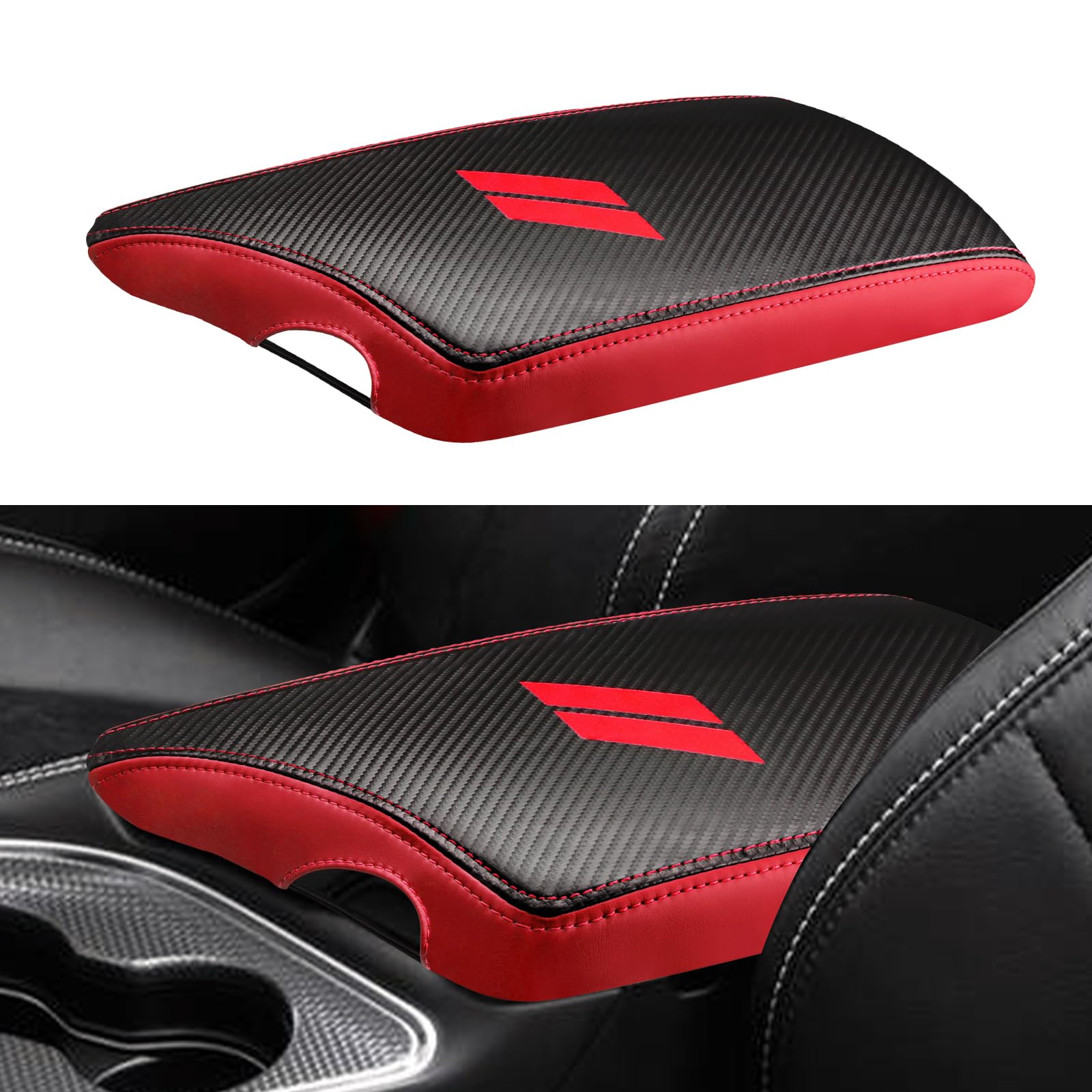 Intget Car Center Console Cover For 2023 2022 Dodge Challenger Accessories 2021 2020 2019 2018 2017 2016 2015 Armrest Cover Inte