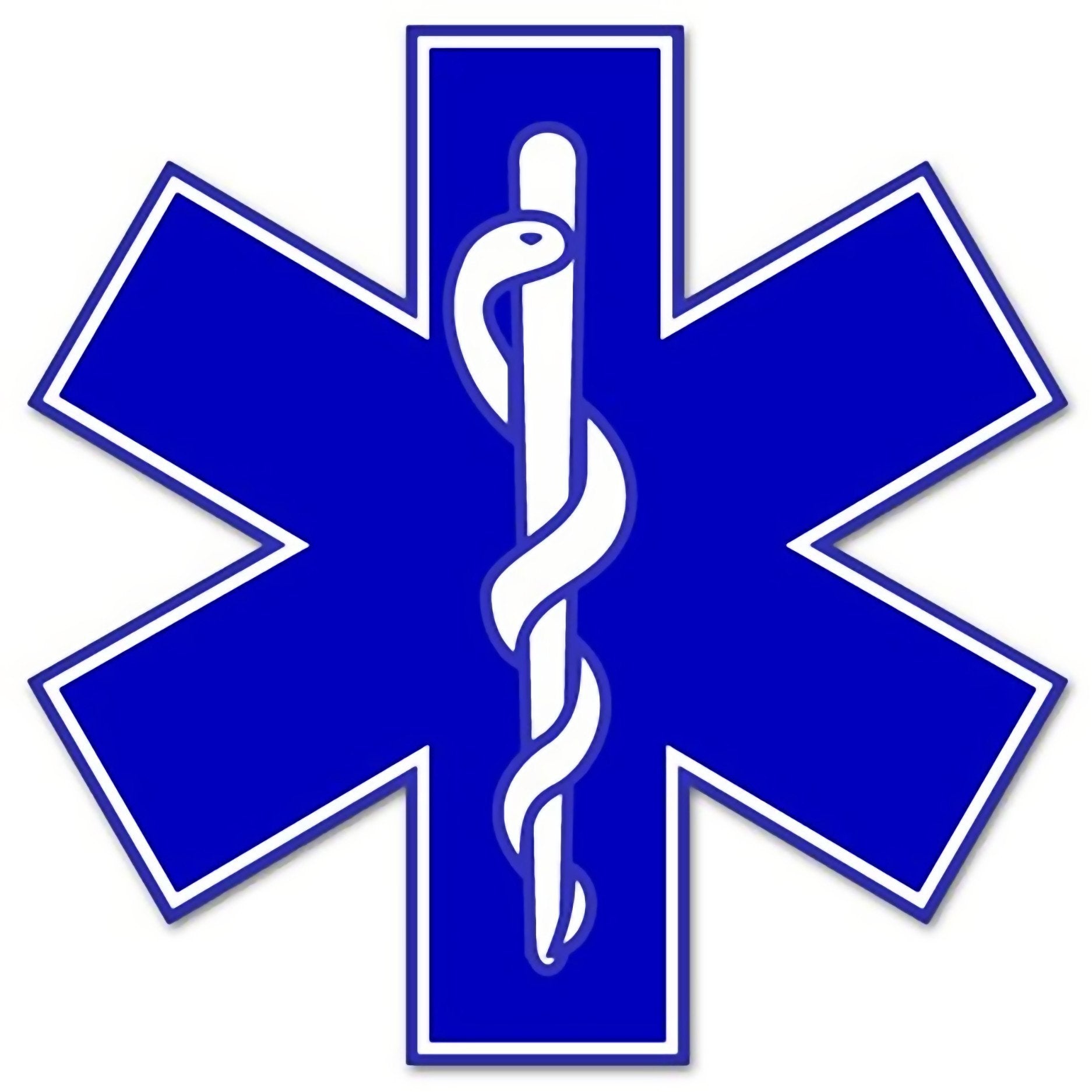 Rogue River Tactical Ems Emt Star Of Life Sticker Decal Blue Medical Paramedic Ambulance (3'')