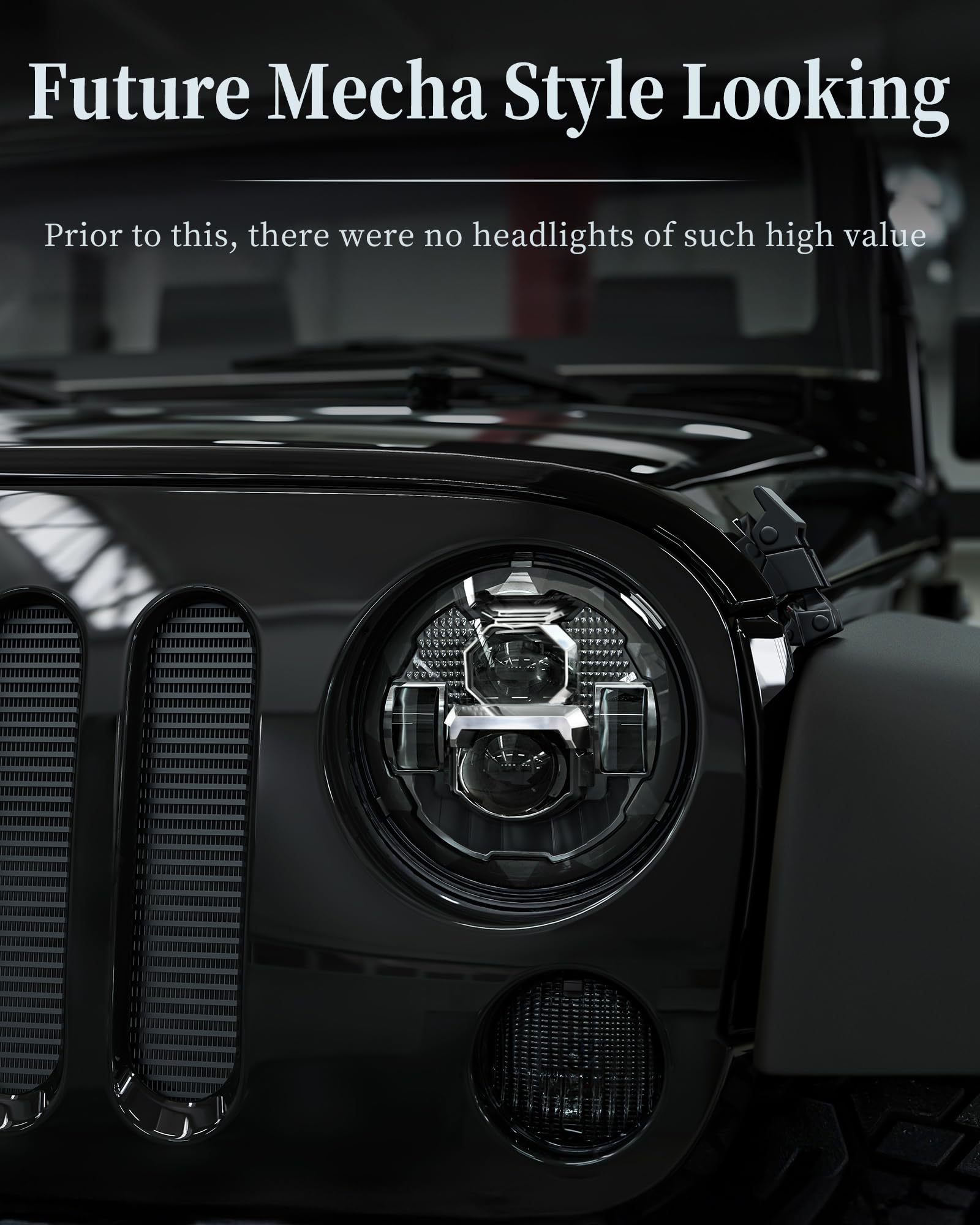 Hwstar 2023 Upgraded 1000% Brighter Anti-Glare 7 Inch Led Headlights Round Compatible With Jeep Wrangler Jk Jku Tj Lj Chevy Ford