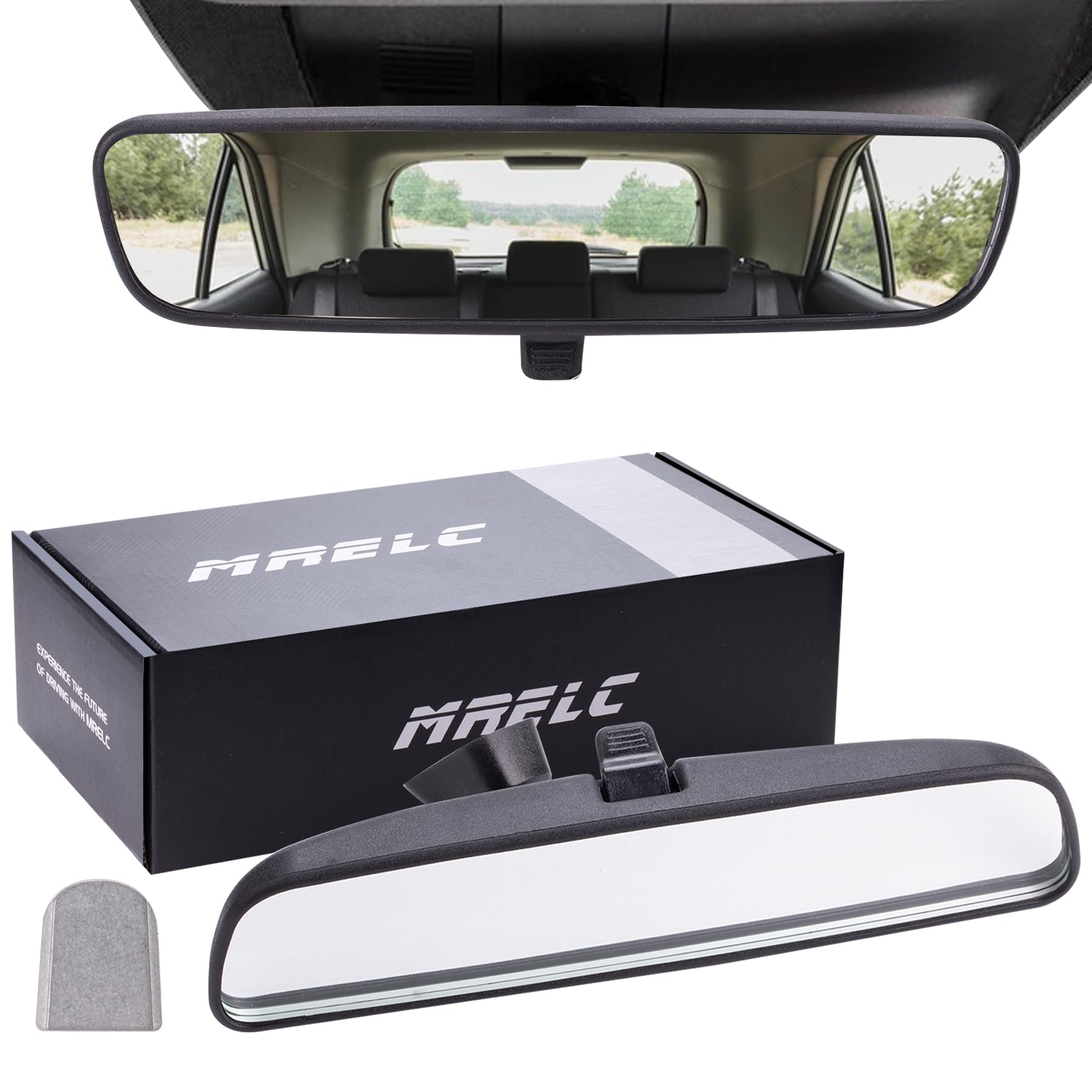 MRELC 10.6    Rear View Mirror, Compatible with Wrangler Toyota Corolla Camry Tacoma Ford F150 Focus Kia Optima Soul Sorento Nis