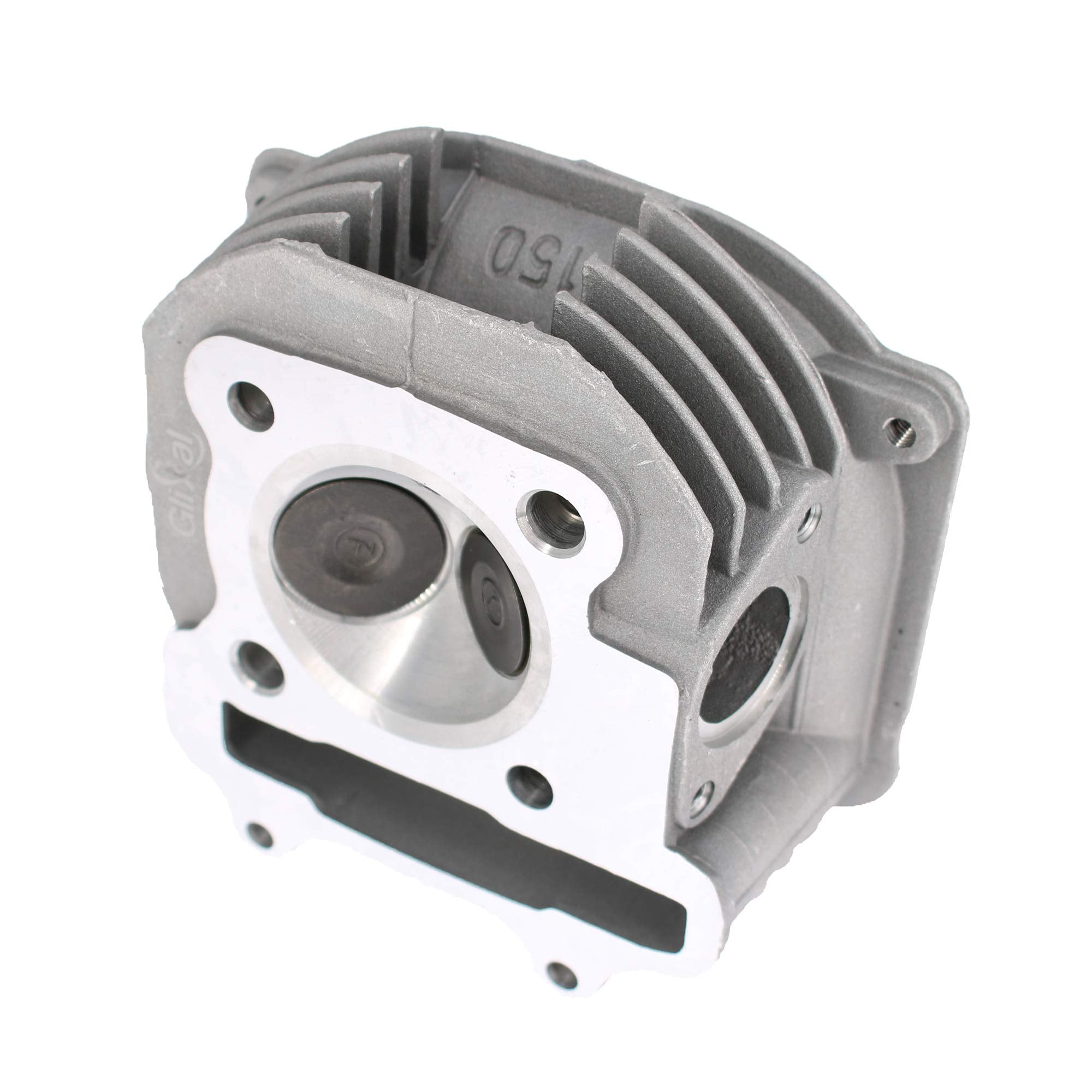 Glixal ATGT-018 GY6 125cc to 150cc 57.4mm Cylinder Head Asyy with Valves set for 152QMI 157QMJ Scooter Moped ATV Go Kart Quad En