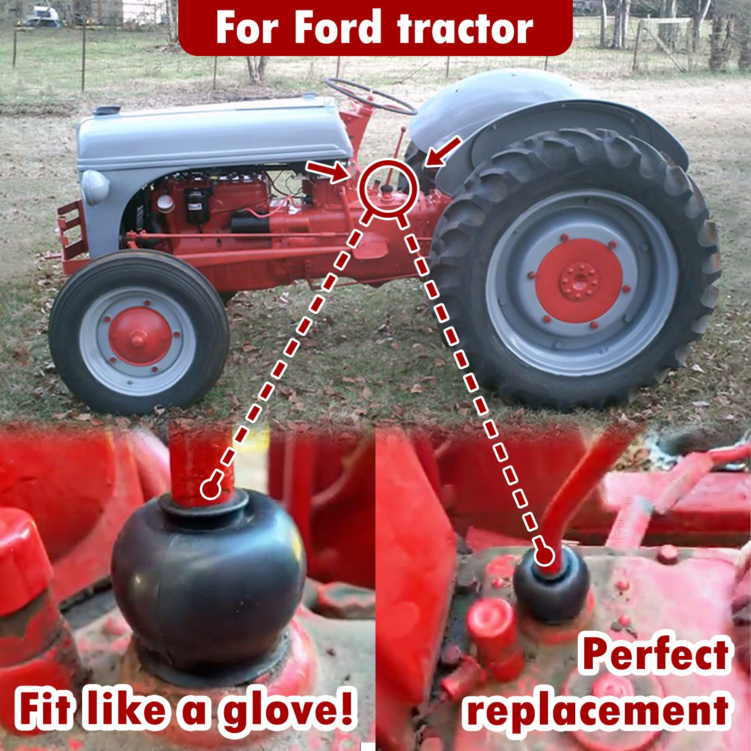 2N Shifter Boot Gear Shift Lever Transmission Boot Repair for Ford Tractor Models 9N 2N 8N NAA 1939-1954