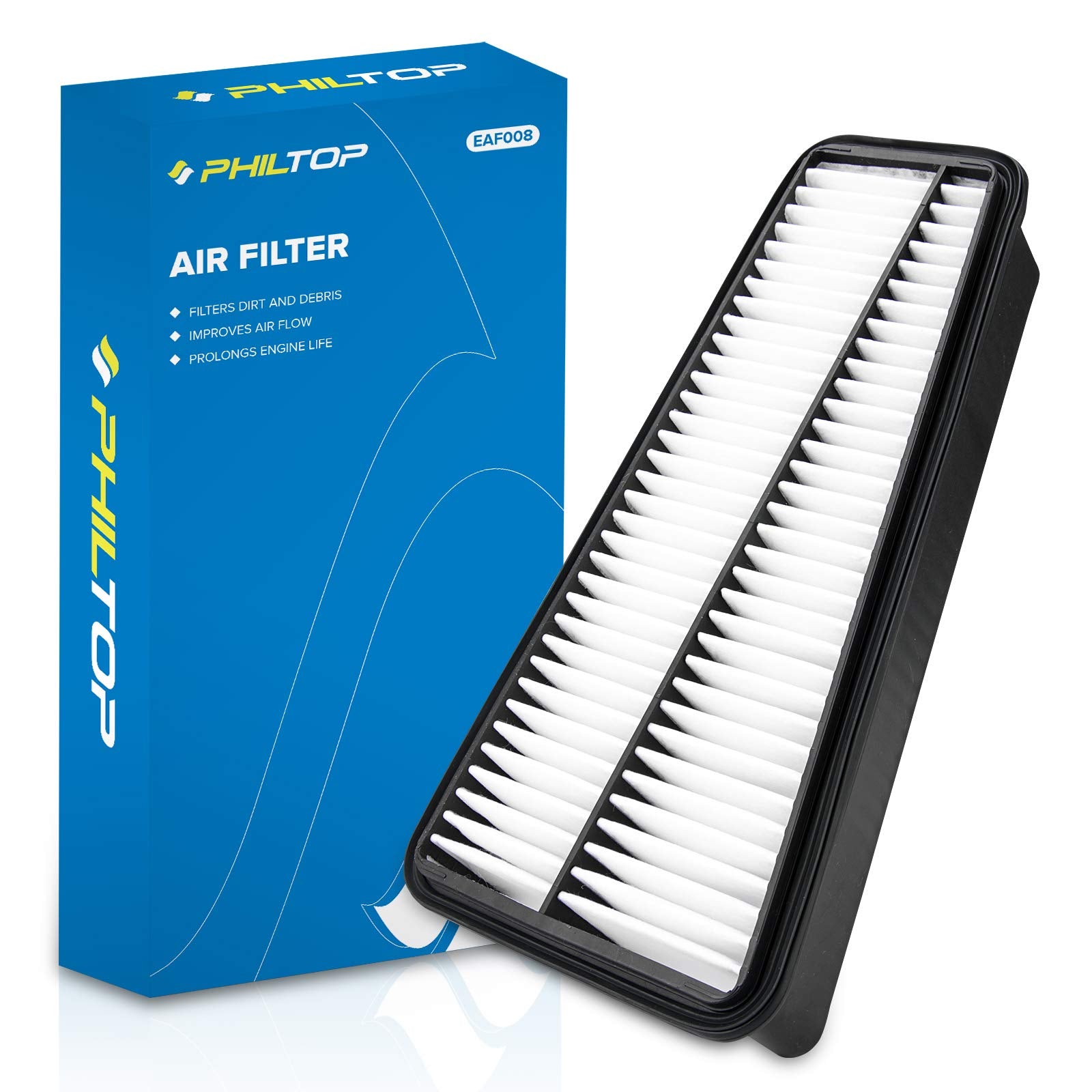 Philtop Engine Air Filter Ca9683 Replacement For Toyota Models - Tacoma 2005-2015, Tundra 2005-2010, 4Runner 2003-2009, Fj Cruiser 2007-2009 - V6 4.0L