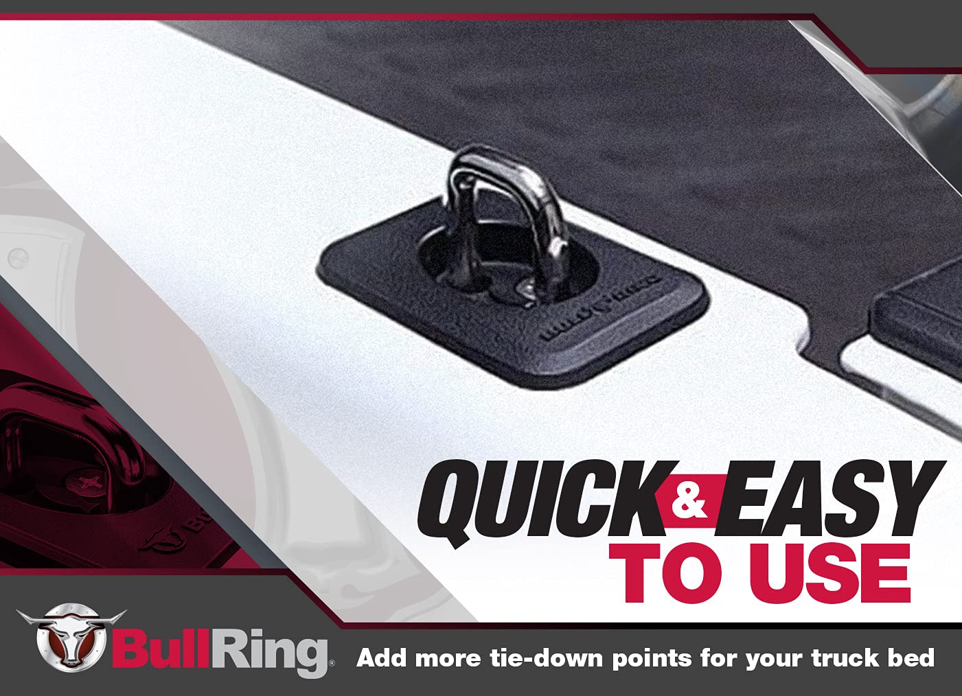 Bull Ring Raised Fit Classic Truck Bed Tie Down Anchors For 1988-1998 Chevy C/K, 1988-1998 Gmc Sierra (1 Pair)