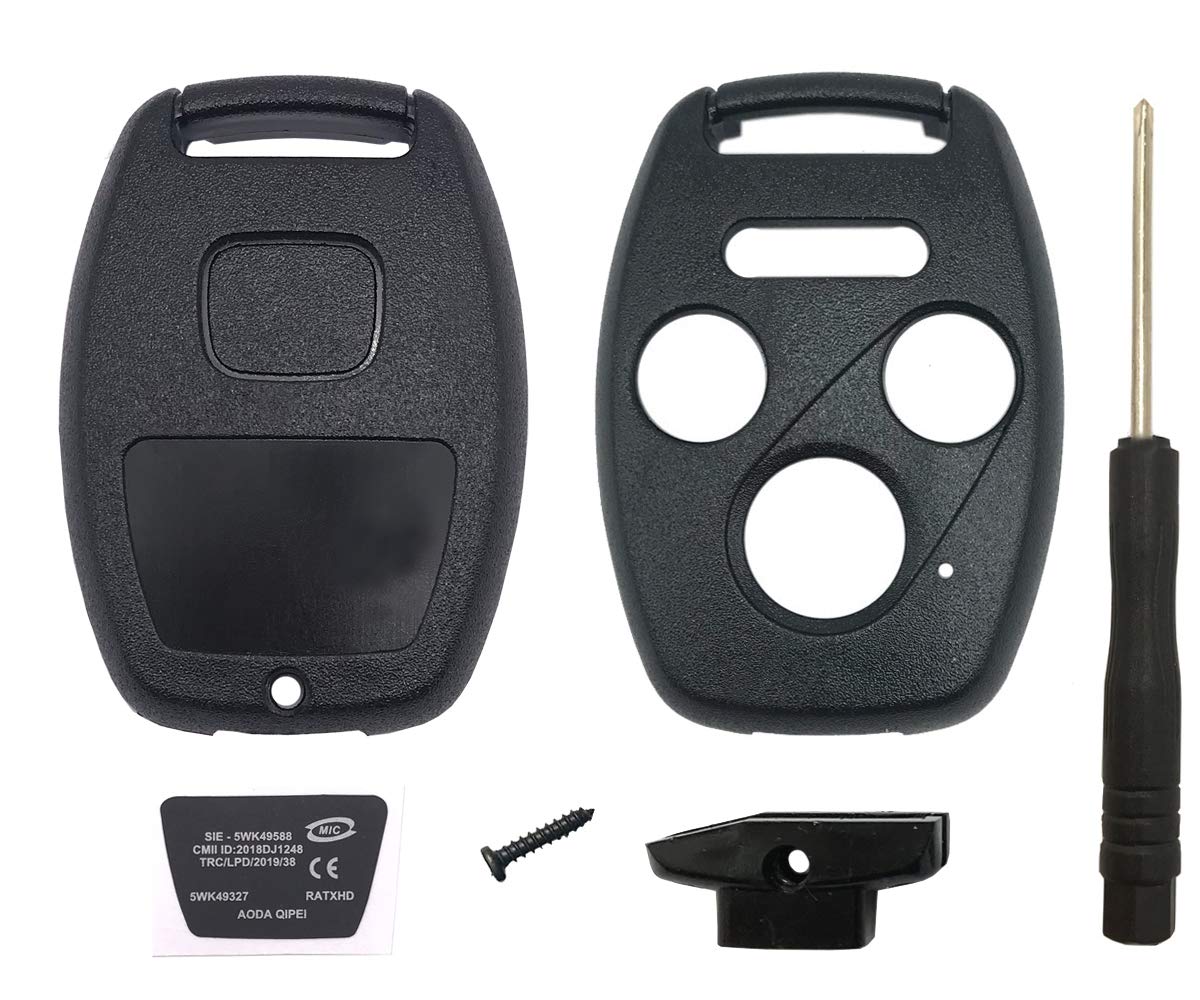 Horande Replacement Key Fob Cover Case fit for Honda 2003-2014 Accord 2006-2013 Civic 2009-2015 Pilot 2005-2006 CR-V Ridgeline O