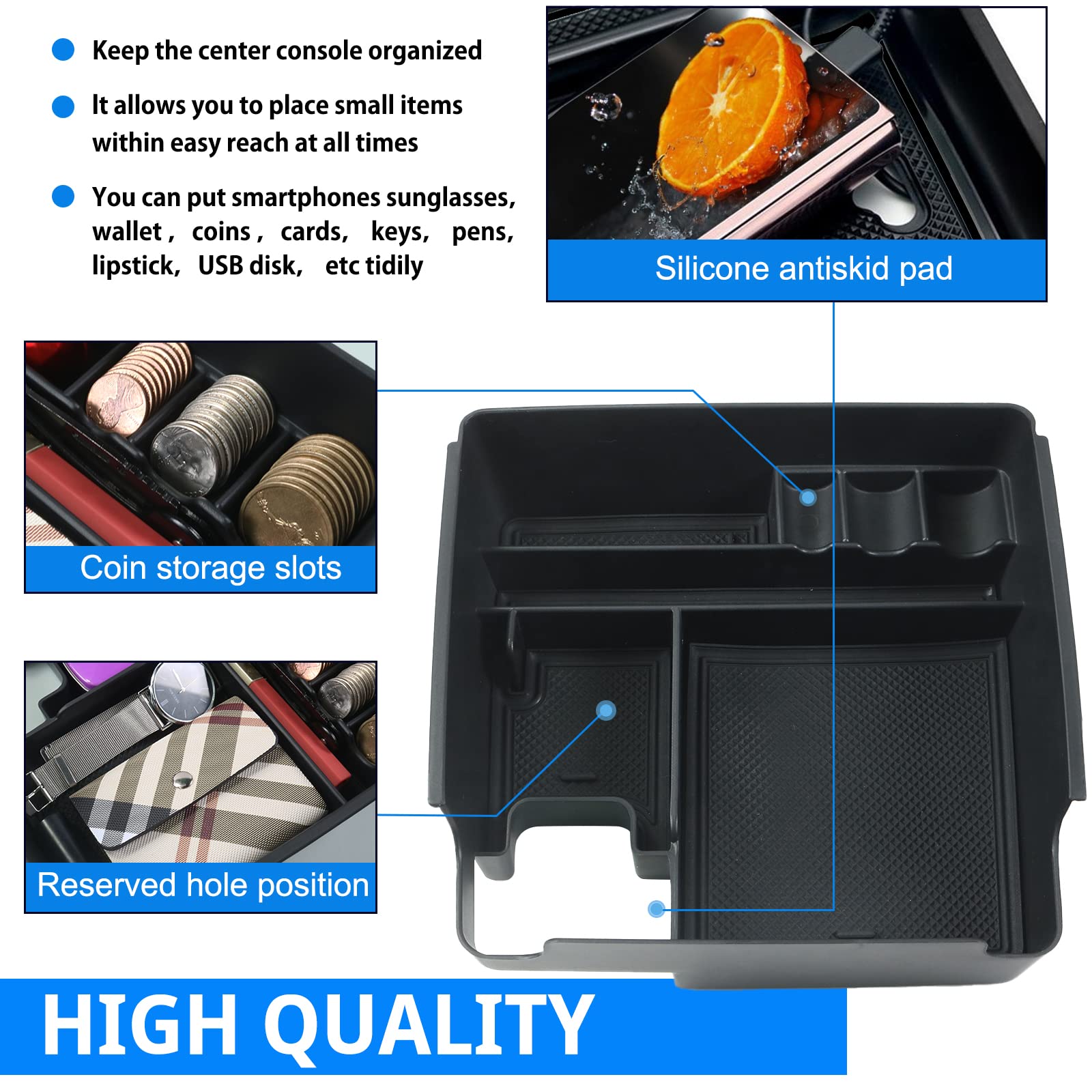 Shaohao For 2024 2025 Frontier Center Console Organizer Tray 2022 2023 2024 2025 Frontier S/Sv/Pro-X/Pro-4X/Sl Center Console Tr