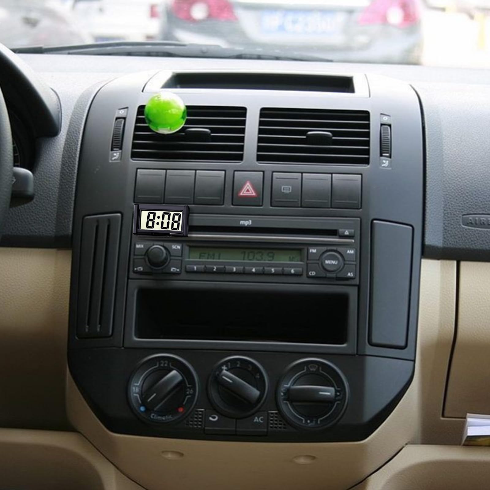 Car Dashboard Digital Clock - with Jumbo LCD Time & Day Display - Mini Automotive Stick On Watch for Car Truck Dashboard & Air V