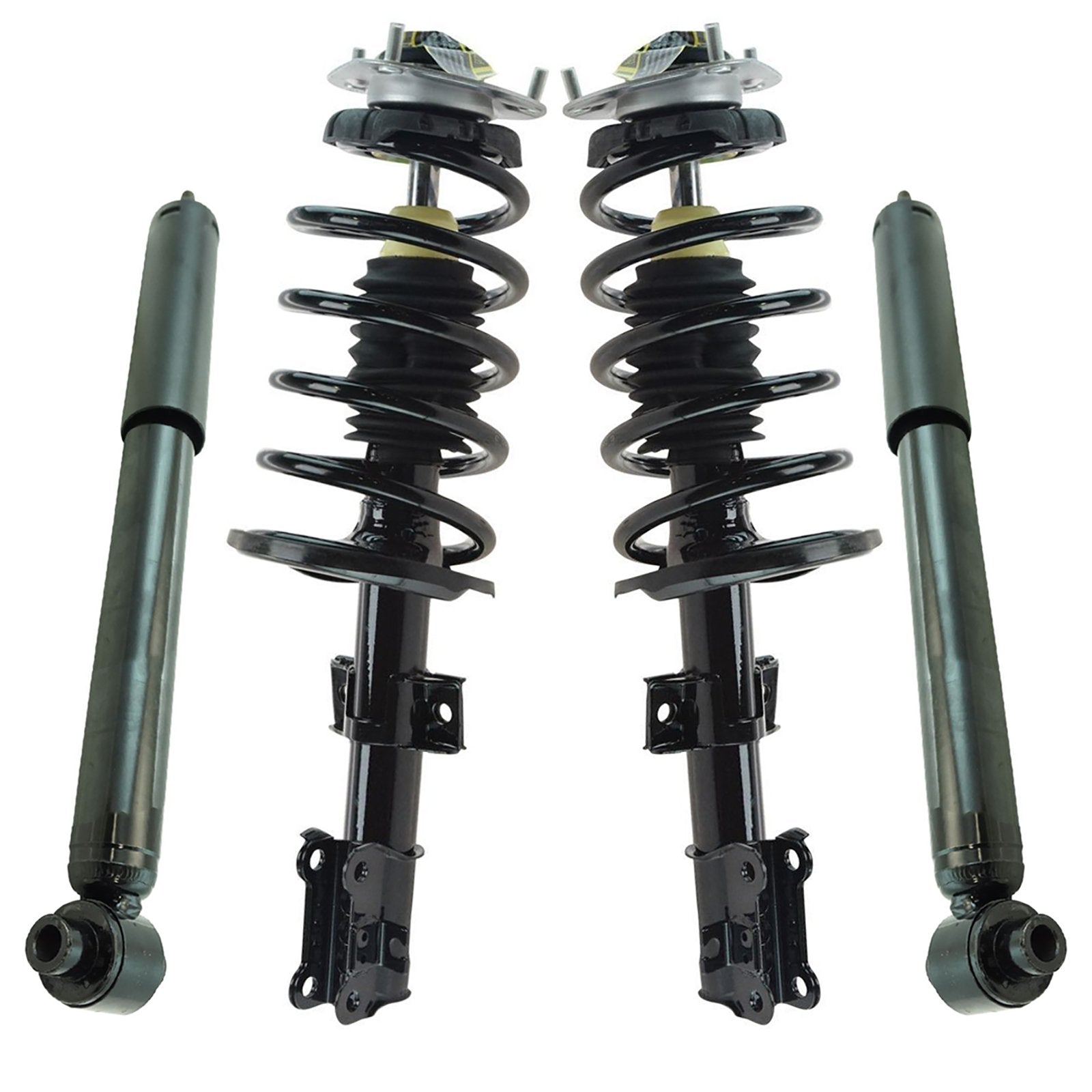 Trq Front And Rear Complete Strut Assembly & Shock Absorber Kit Complete Strut & Coil Spring Assembly Compatible With 2003-2014
