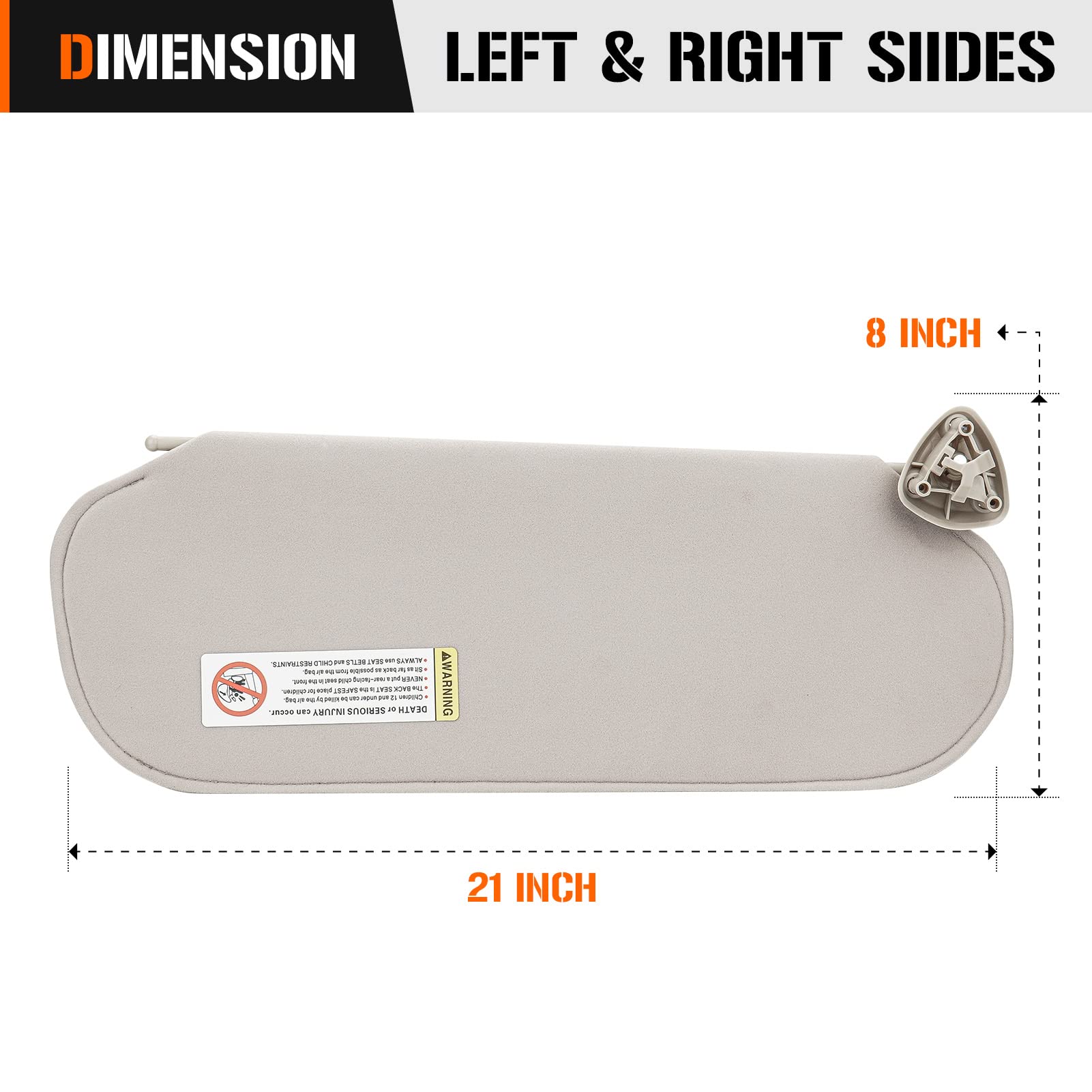 Left & Right Sun Visor for 1999-2014 Chevy Express & GMC Savana 1500, 1999-2019 Express & Savana 2500 3500, Driver & Passenger S