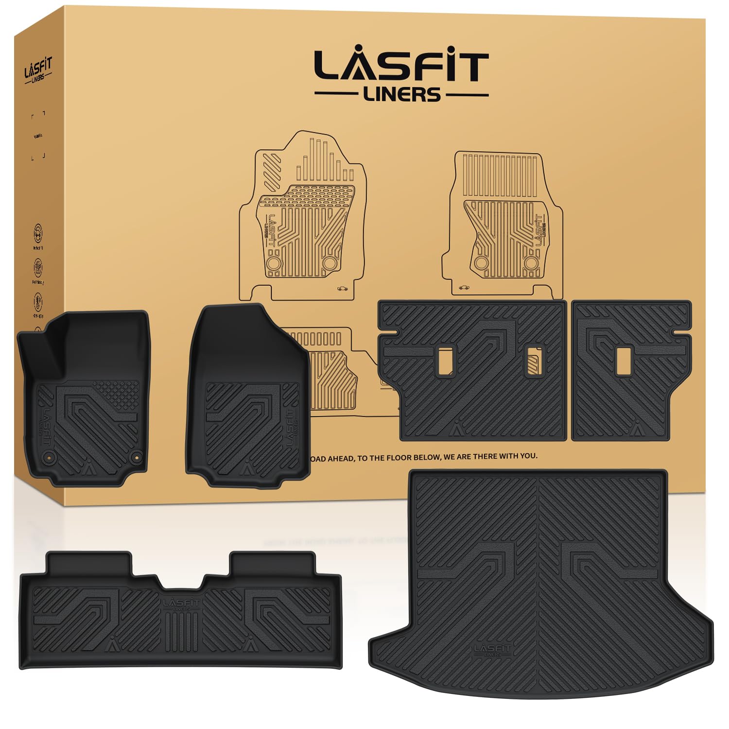 Lasfit Floor Mats & Cargo Liner With Backrest Mat For Chevrolet Chevy Equinox/Gmc Terrain 2025-2026 (Not For Equinox Ev), All We
