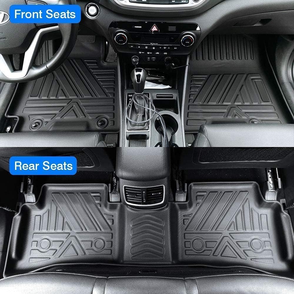 All Weather Rubber Car Floor Mats Compatible With 2022-2024 Acura Mdx, Fit For Acura Mdx Floor Mat, Full Set Includes 1St 2Nd An