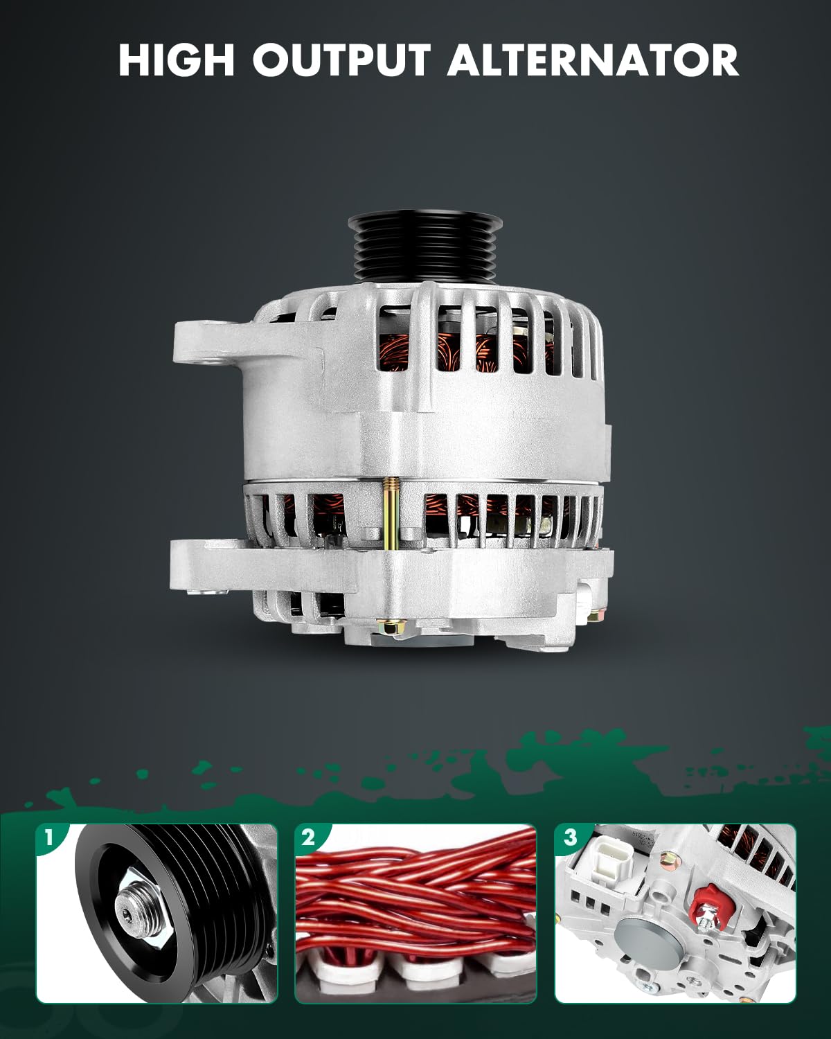 SCITOO Alternator Fits for Ford Ranger Truck 2.3L 2001 2002 2003 2004 2005 2006, for Mazda B2300 for Pickup 2001 2002 2003 2004