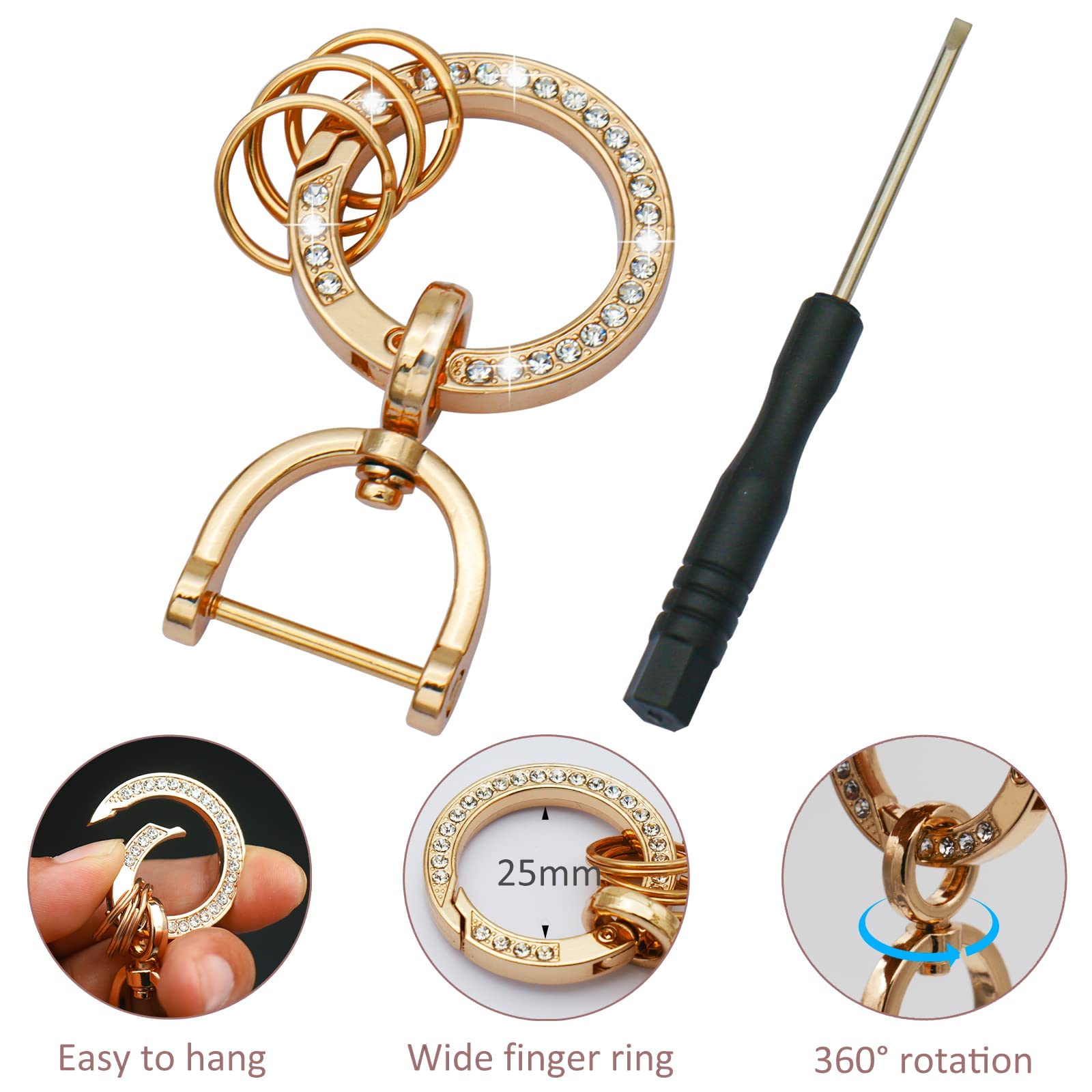 Wsauto For Ford Key Fob Cover, Tpu Case Shell Protection With Metal Keychain Compatible With Explorer Edge Mustang Fusion Titanium Lincoln Mkz Mkc Mkx Smart Car Keyless Entry Remote Control Black