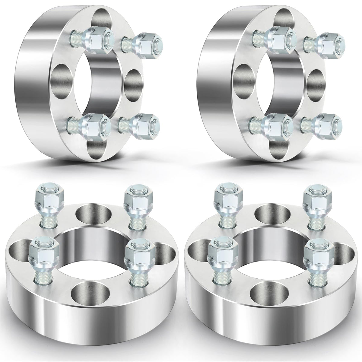 Eccpp 4X 4X101.6Mm 2 Inch Wheel Spacers 4X4 To 4X4 4 Lug 1/2'' Studs 68.5Mm Fits For Ez Go Ezgo Club Car For Golf Cart