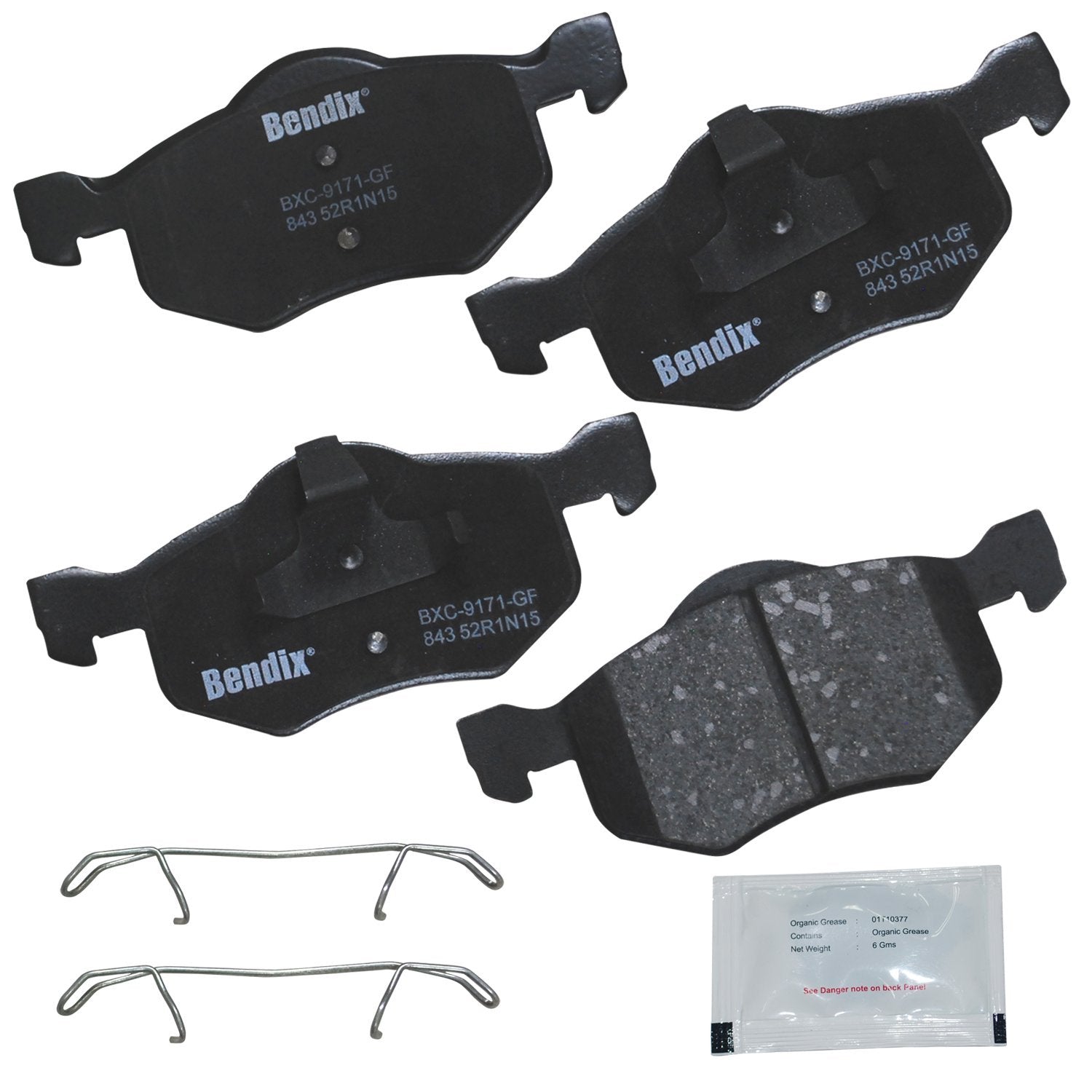 Bendix Priority1 Cfc843 Ceramic Front Brake Pads For Ford Escape 2007-2001, Mazda Tribute 2006-2001, Mercury Mariner 2007-2005