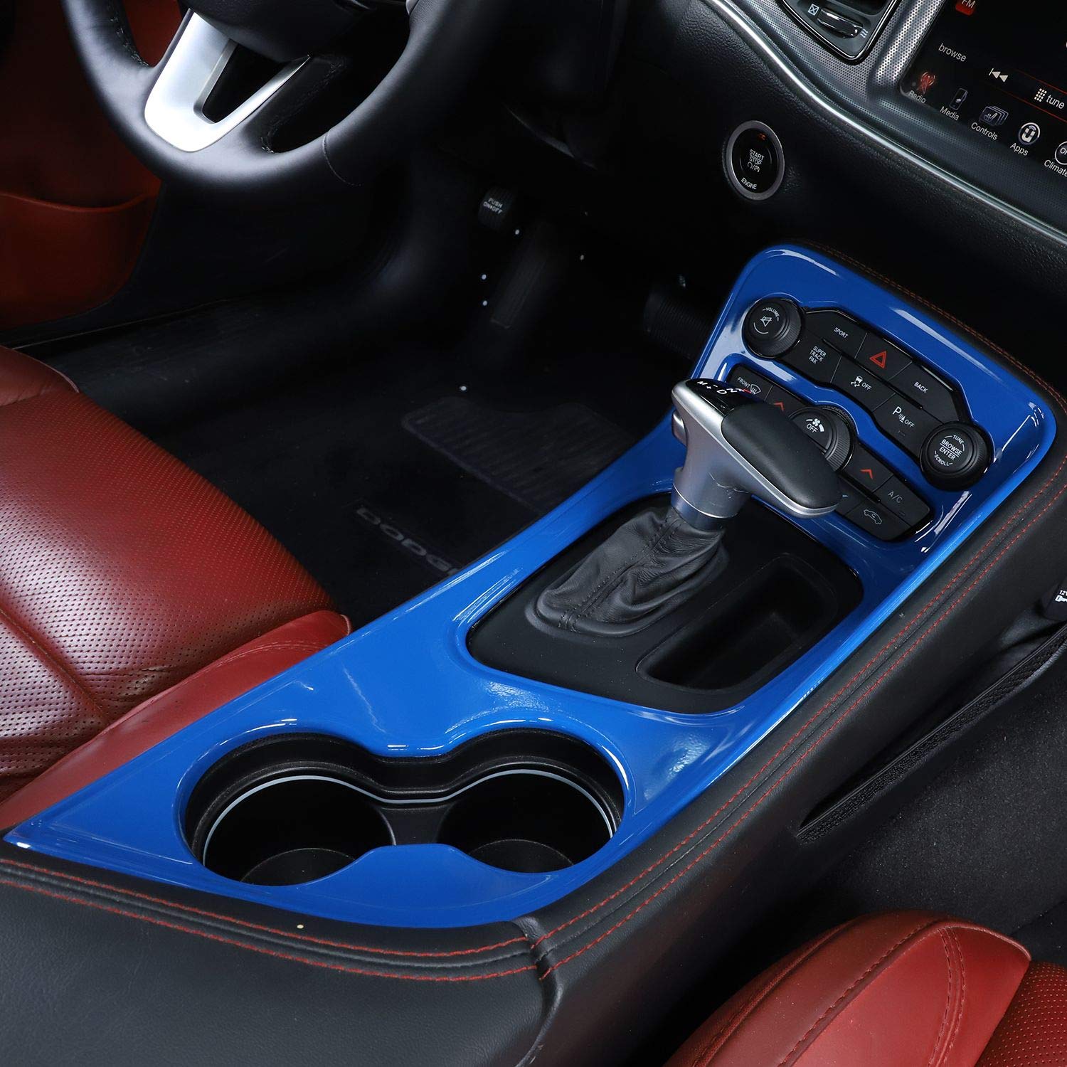 Voodonala Gear Shift Shifter Panel Shift Lever Panel Transmission Gear Selector Gearstick Panel Cover Trim For 2015-2024 Dodge C