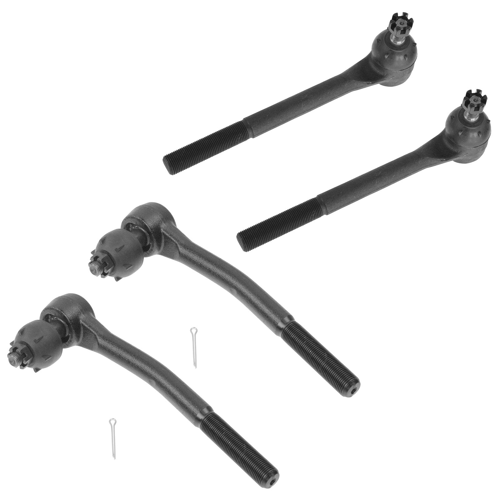 Trq Inner & Outer Tie End Rod Steering Kit Set Of 4 For Chevy Buick Gmc Pontiac