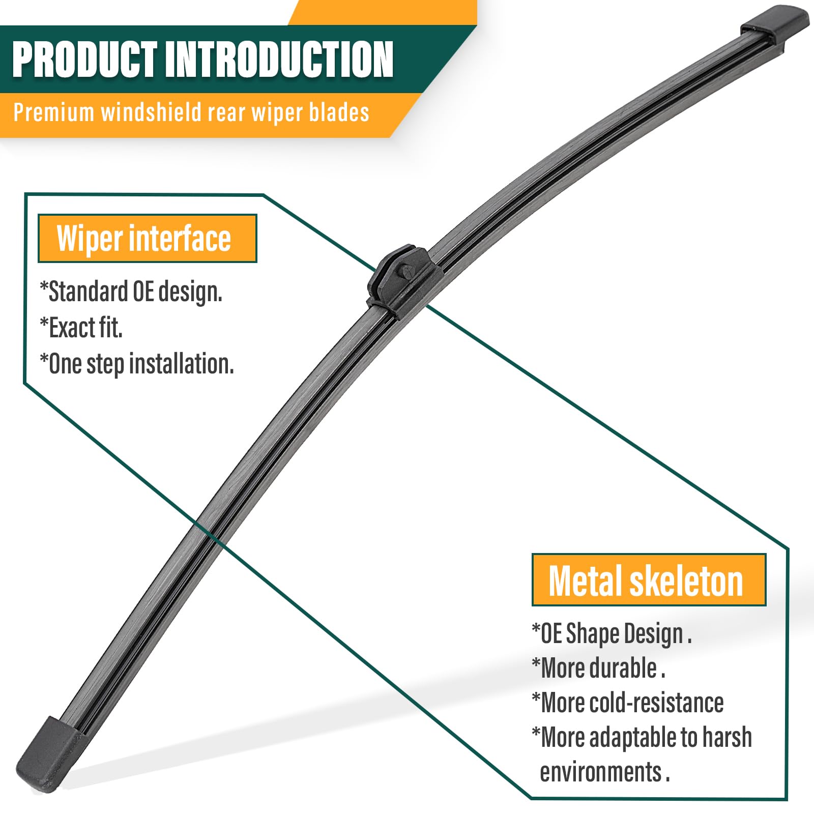 Kvq Windshield Wiper Blades Replacement For Bmw X2 2018 2019 2020 2021 2022 Original Factory Quality Front Rear Wiper Blade Set