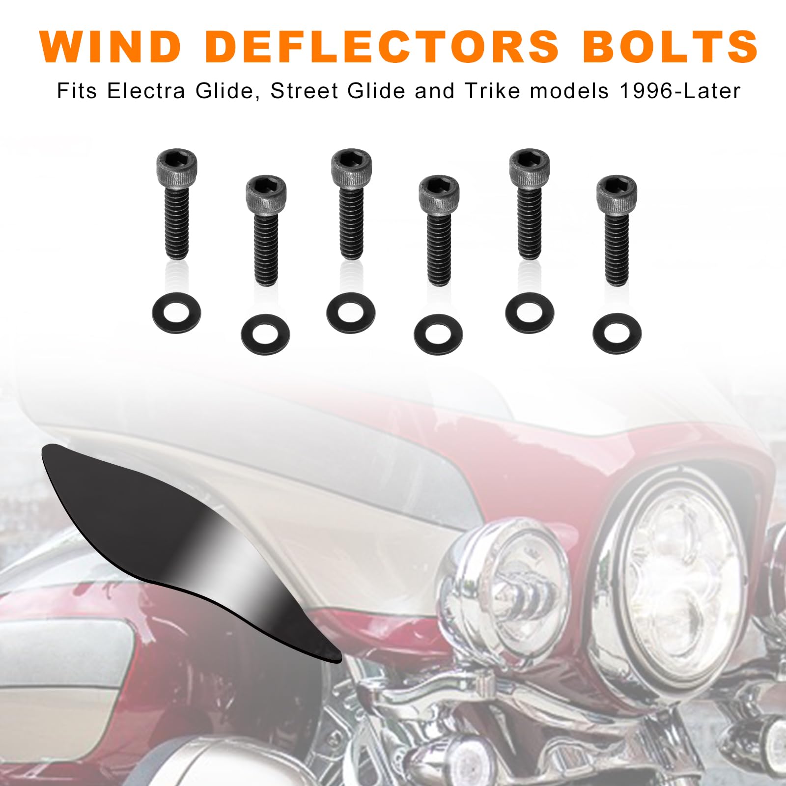 Eumti 18Pcs Motorcycle Batwing Inner Fairing Windshield Trim Screws Bolts Kit Stainless Steel Fit For Harley Touring Street Glid