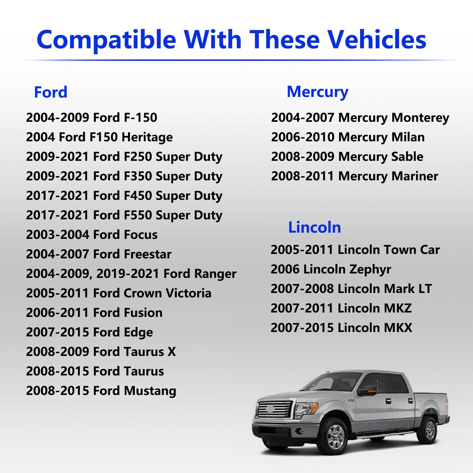 Gas Cap Fuel Cap FC1079 for 2003-2021 Ford F150 F250 F350 F450 F550 Focus Fusion Edge Ranger Taurus, 2005-2011 Lincoln Mark LT M