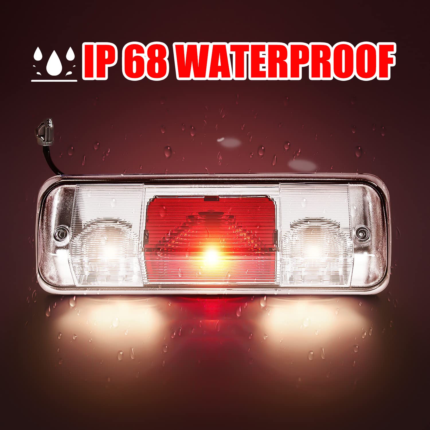 RANSOTO 923-237 F150 Third Brake Light Center High Mount Stop, Trunk Cargo Rear Tail Light Compatible with 2004-2008 Ford F-150,