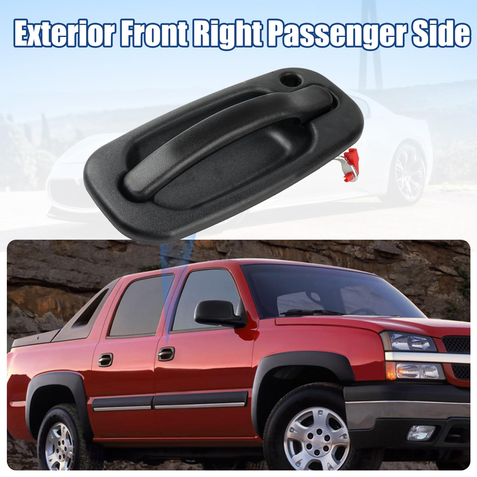 Npauto Front Right Exterior Outside Door Handle Passenger Side Replacement For 1999-2006 Chevy Silverado Tahoe Suburban Avalanch