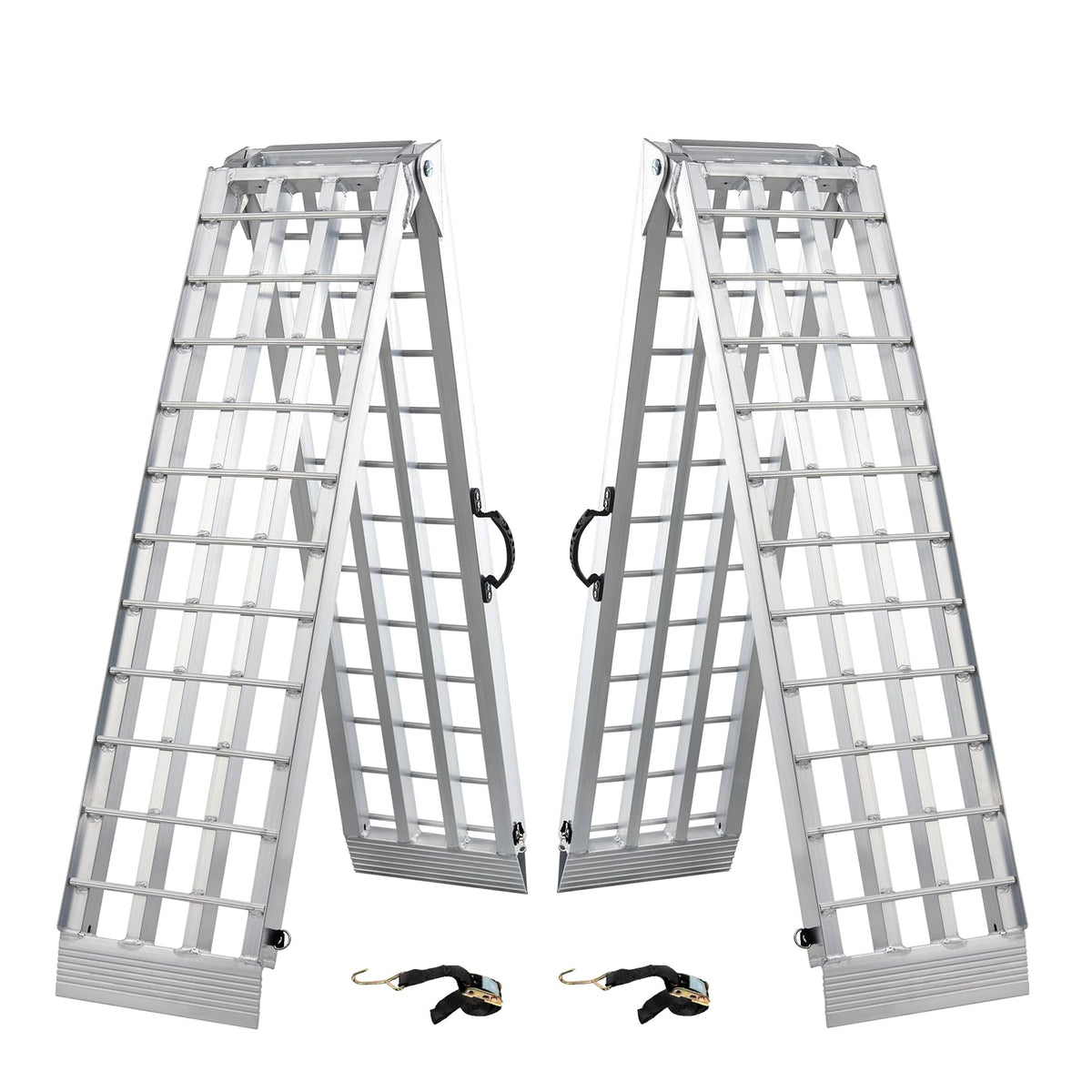 3000Lbs Heavy Duty Trailer Ramps, Gardhom 2Pc 7.5' Aluminum Foldable Pickup Truck Loading Ramps For Atv Utv Snow Blower Ramps Wi