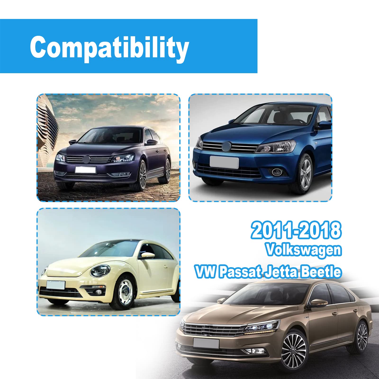 Passenger Right Side View Heated Mirror Glass Replacement For 2011 2012 2013 2014 2015 2016 2017 2018 Volkswagen Vw Passat Jetta