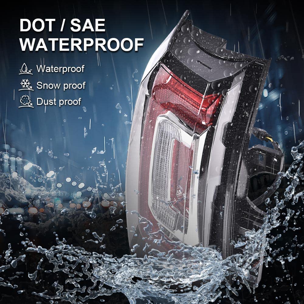 Pit66 Led Tail Lights Compatible With 2015-2020 Gmc Yukon/Yukon Xl (Submodel: Denali, Sle, Slt) Driver And Passenger Side Rear T