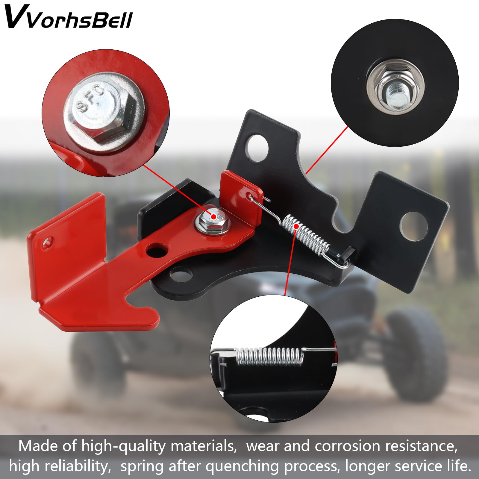 Vvorhsbell Lockable Spring Parking Brake Compatible With Polaris Rzr All Mondel,Accessories Fit For All Polaris Rzr 800, 900, 1000, Xp900, Xp1000 Turbo S Accessories