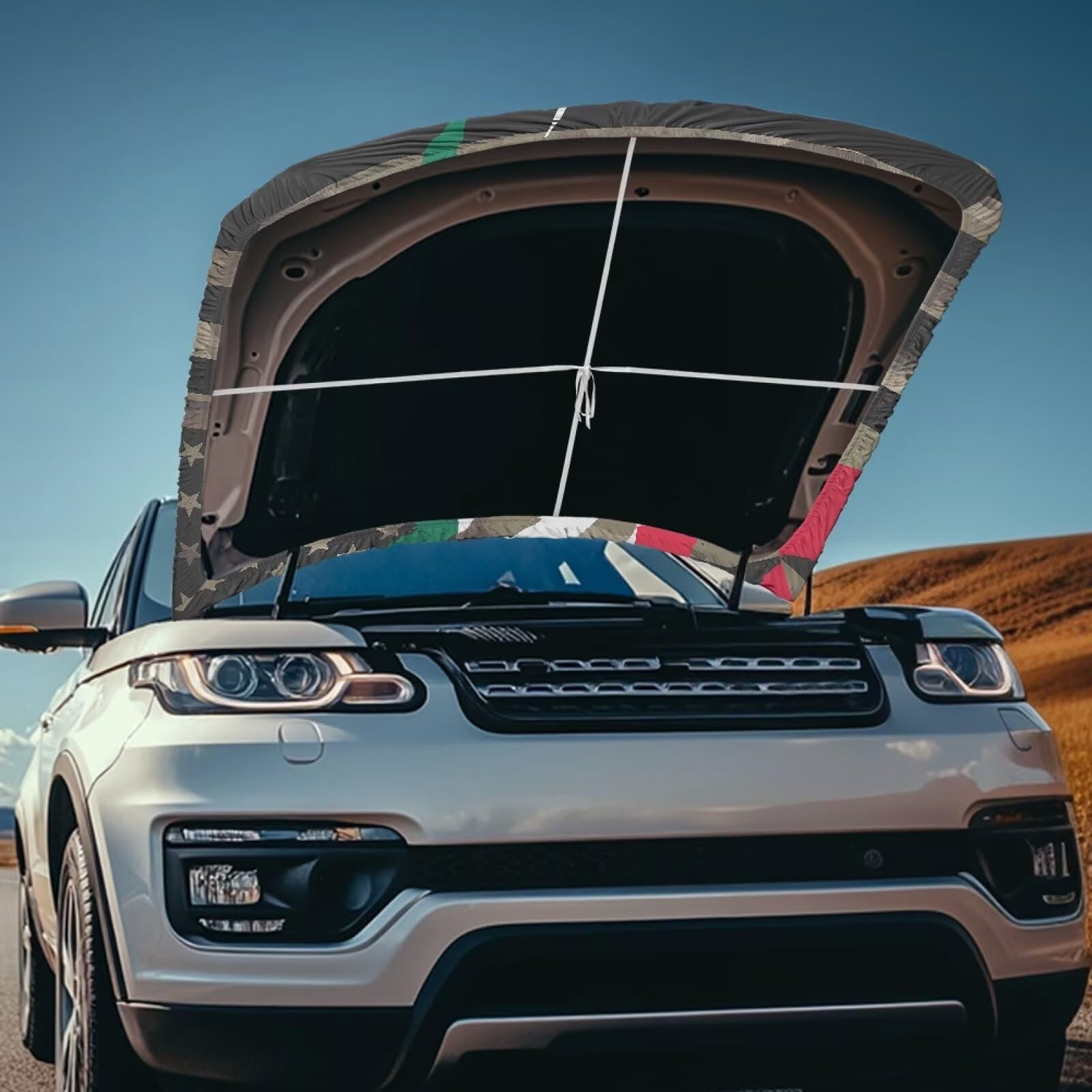 Car Hood Cover Protector 59  39 Inch Car Hood Wrap Blankets Stretchable Automotive Accessories for Most Sedans SUV Trucks Pickup