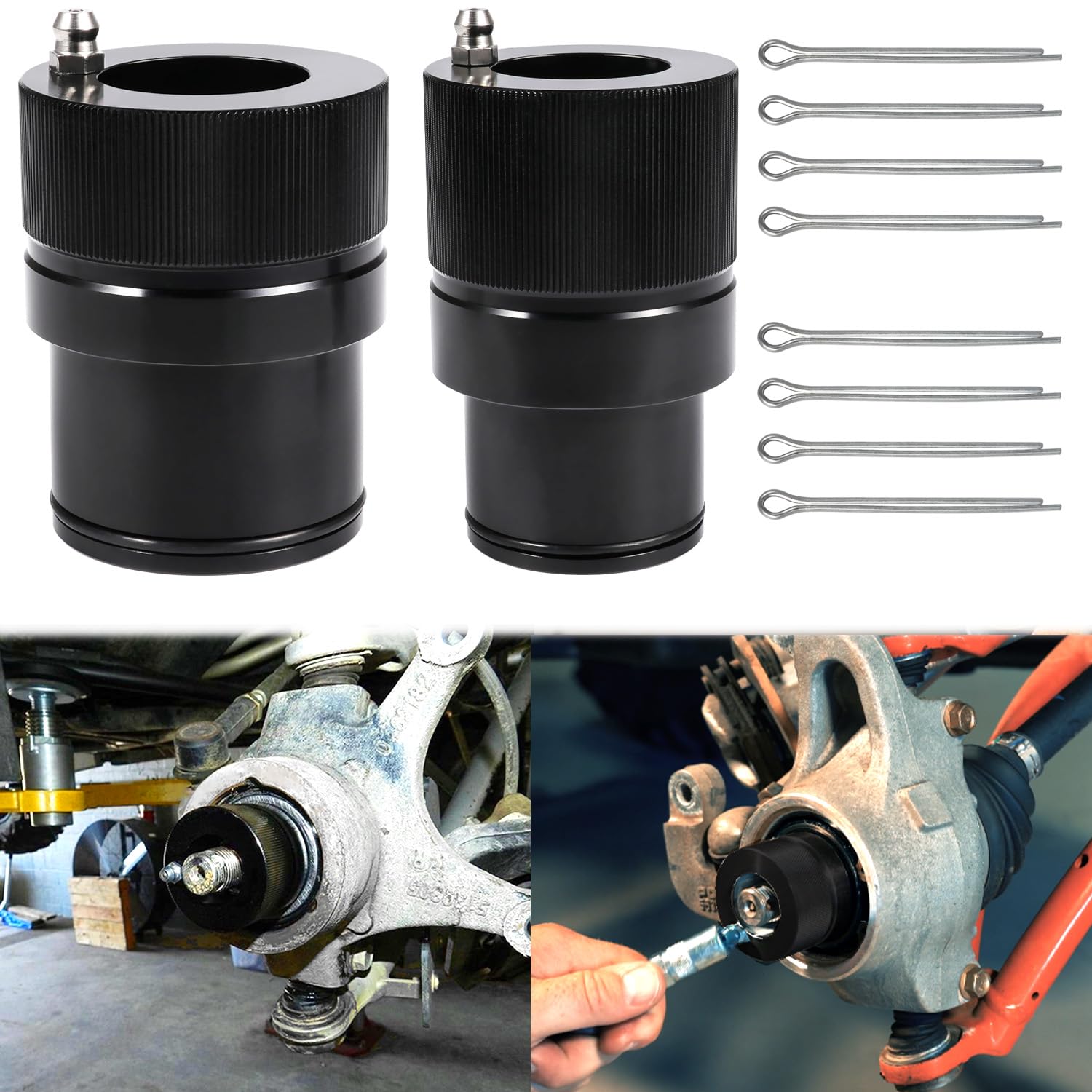 40Mm & 44Mm Front Rear Wheel Bearing Greaser Tool - Greasing Kit Replaces For Polaris Ranger 570 800 900 1000Xp Sportsman 500 850 1000Xp, Also For Polaris Atv Utv Sxs/Rzr 900S/ 1000/ Pro Xp
