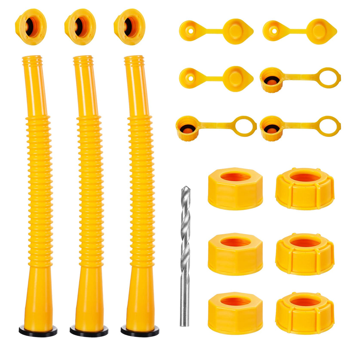Gas Can Spout Replacement. Gas Can Nozzle 3 Kit, Total Length Is 11.2In For Easier Use. Gas Can Mouth Size 1.75In-1.8In Can Be U