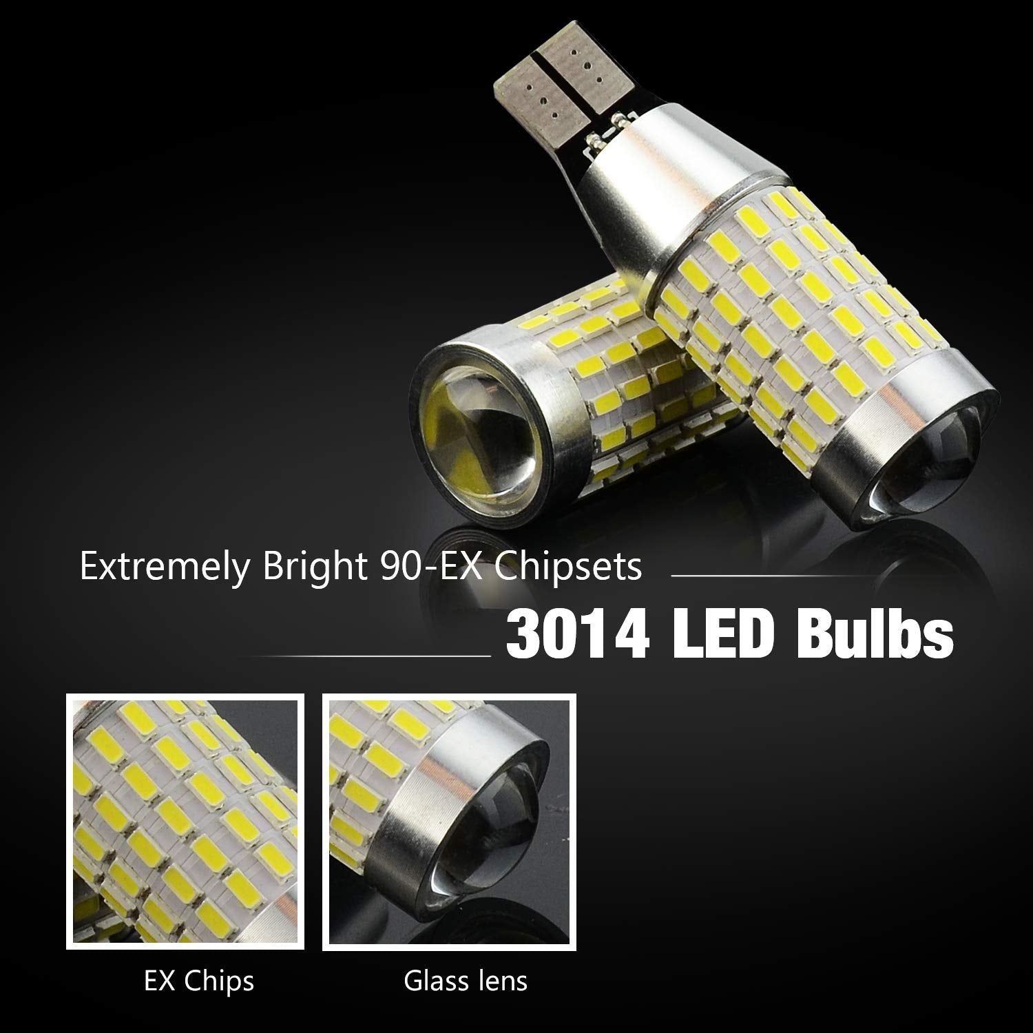 Jdm Astar Extremely Bright 2000 Lumens 360-Degree Shine 921 912 90-Ex Chipsets Led Bulbs For Backup Reverse Lights, Xenon White