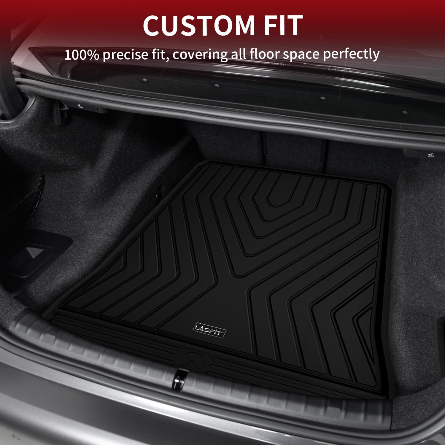 Lasfit Trunk Mats Fit For Bmw 5 Series G30 2017 2018 2019 2020 2021 2022 2023, Custom Fit Tpe All Weather Cargo Bed Liners For 5