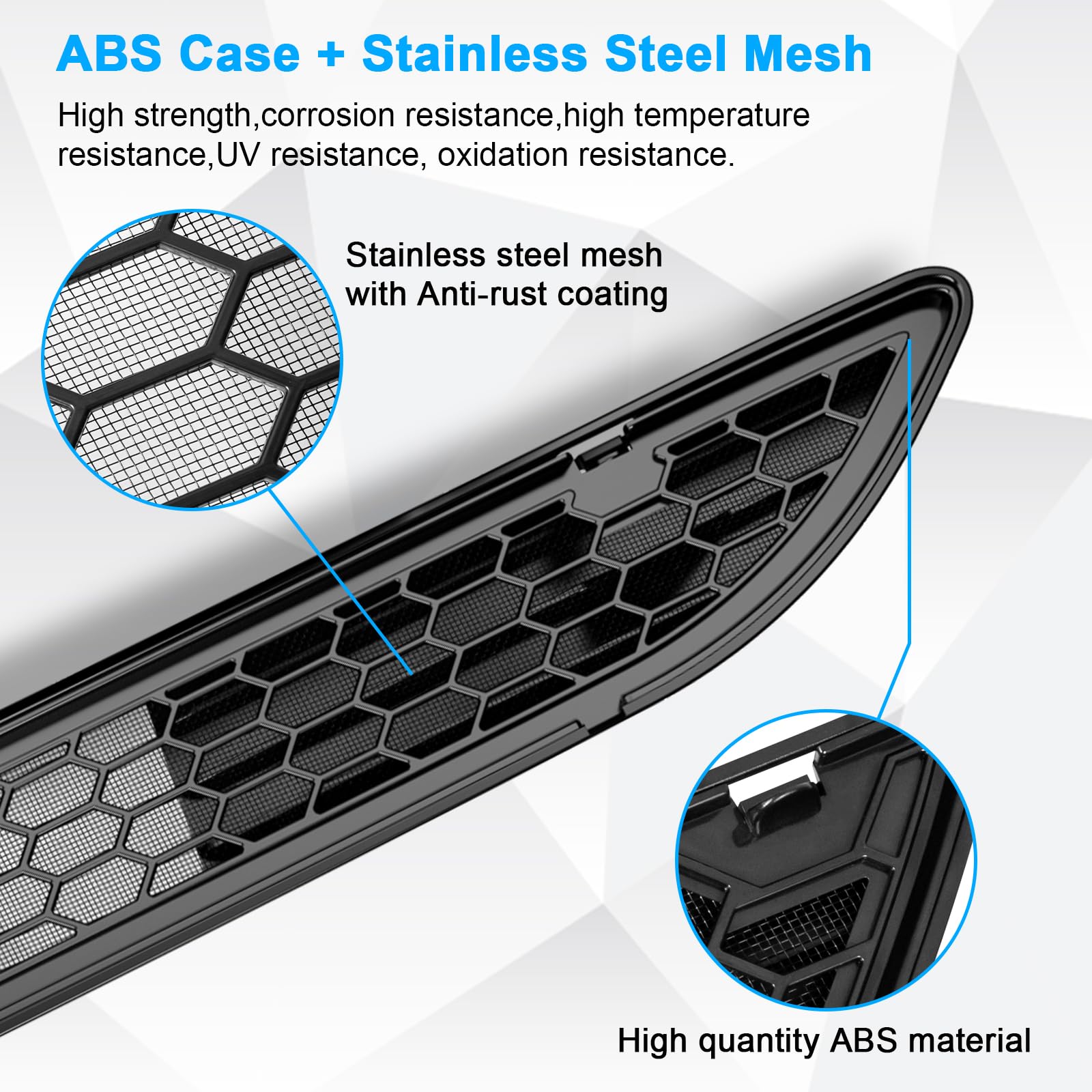 Kunist Grille Mesh Inserts For New Tesla Model 3 Highland Front Air Inlet Vent Grille Cover Replacement For Tesla Model 3 2024 2