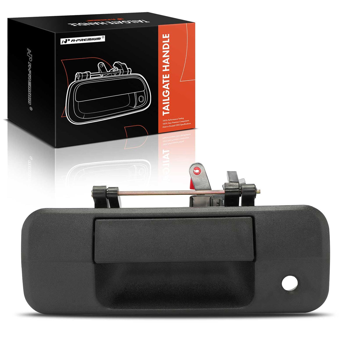 A-Premium - Tailgate Handle Liftgate Latch Handle With Keyhole - Compatible With Toyota Tundra 2007-2013 - Textured Black - Replace# 69090-0C040, 690900C040