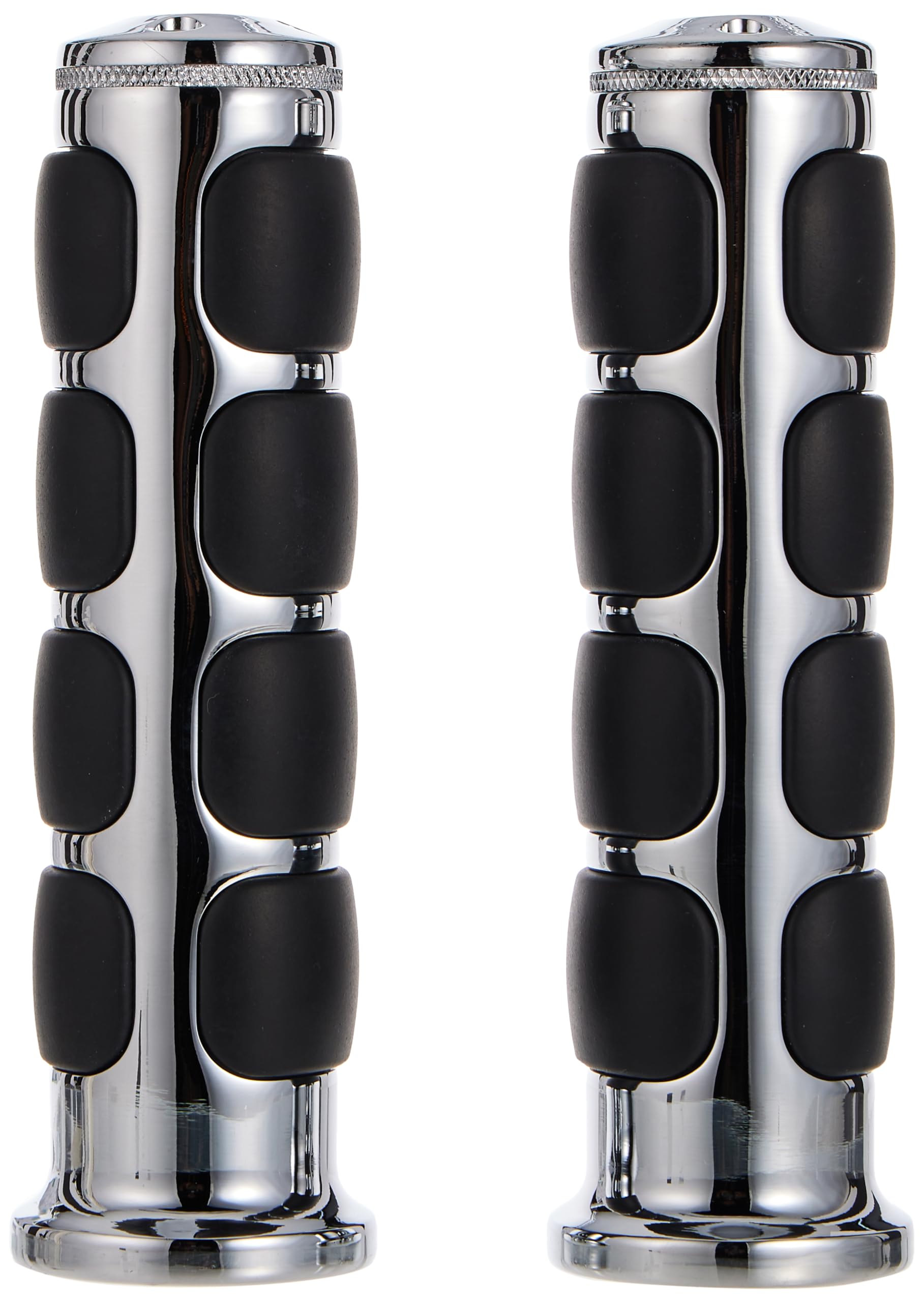 Kuryakyn 6180 Premium ISO Handlebar Grips for Throttle and Clutch: 1975-2017 Honda Gold Wing Motorcycles, Chrome, 1 Pair