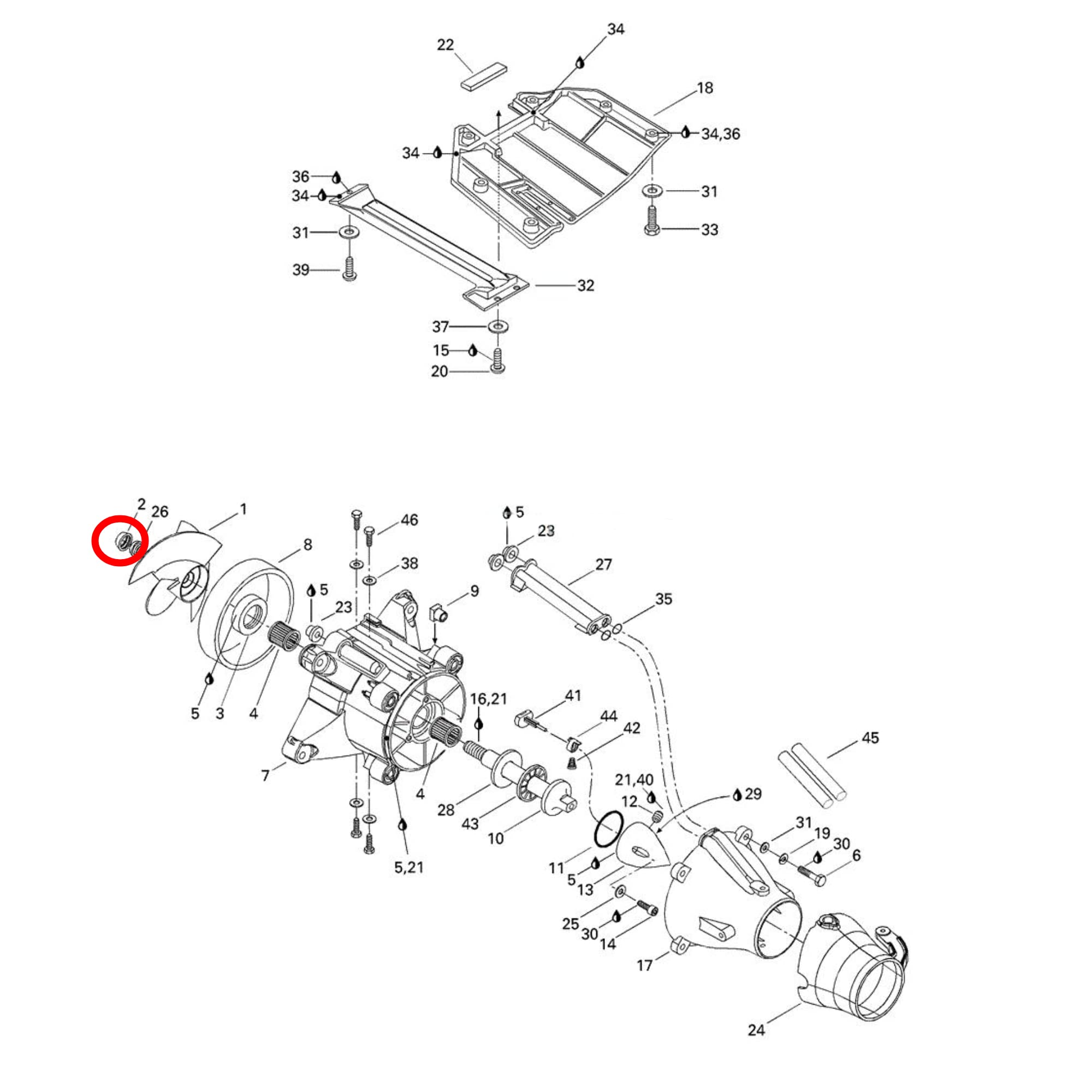 Sea-Doo New Oem Propulsion Boot Impeller, 271000516