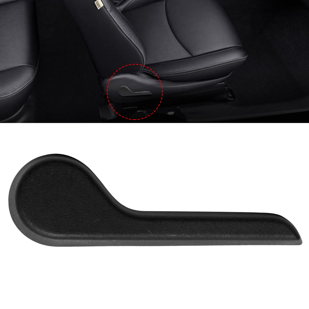 Seat Recliner Handle Rh Passenger Side Front Ebony For Chevy Gmc Pickup Truck Suv (Black)