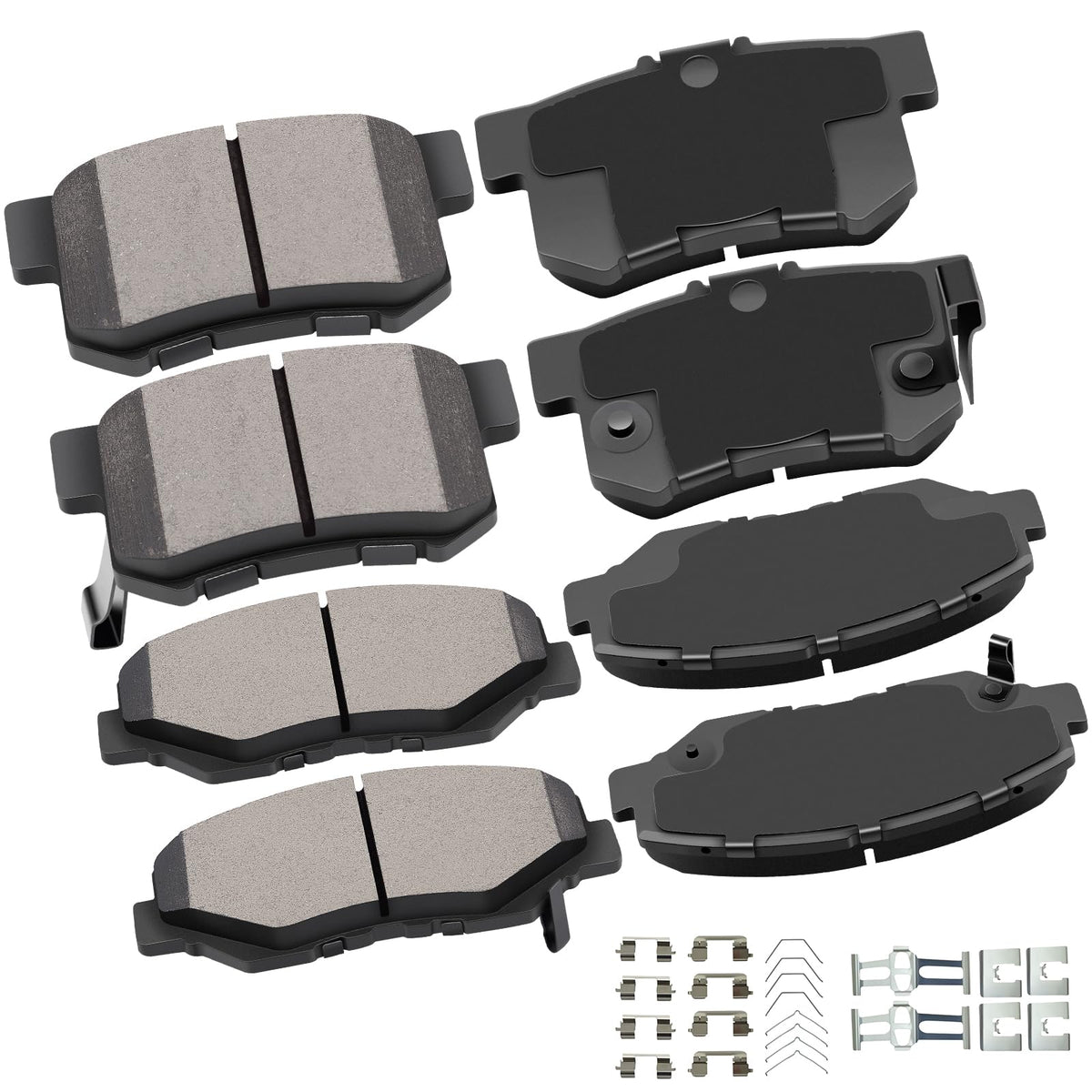 Cciyu D914 D536 Front & Rear Professional Ceramic Brake Pads Set Fit For 2002-2004 For Honda Cr-V,2003-2011 For Honda Element