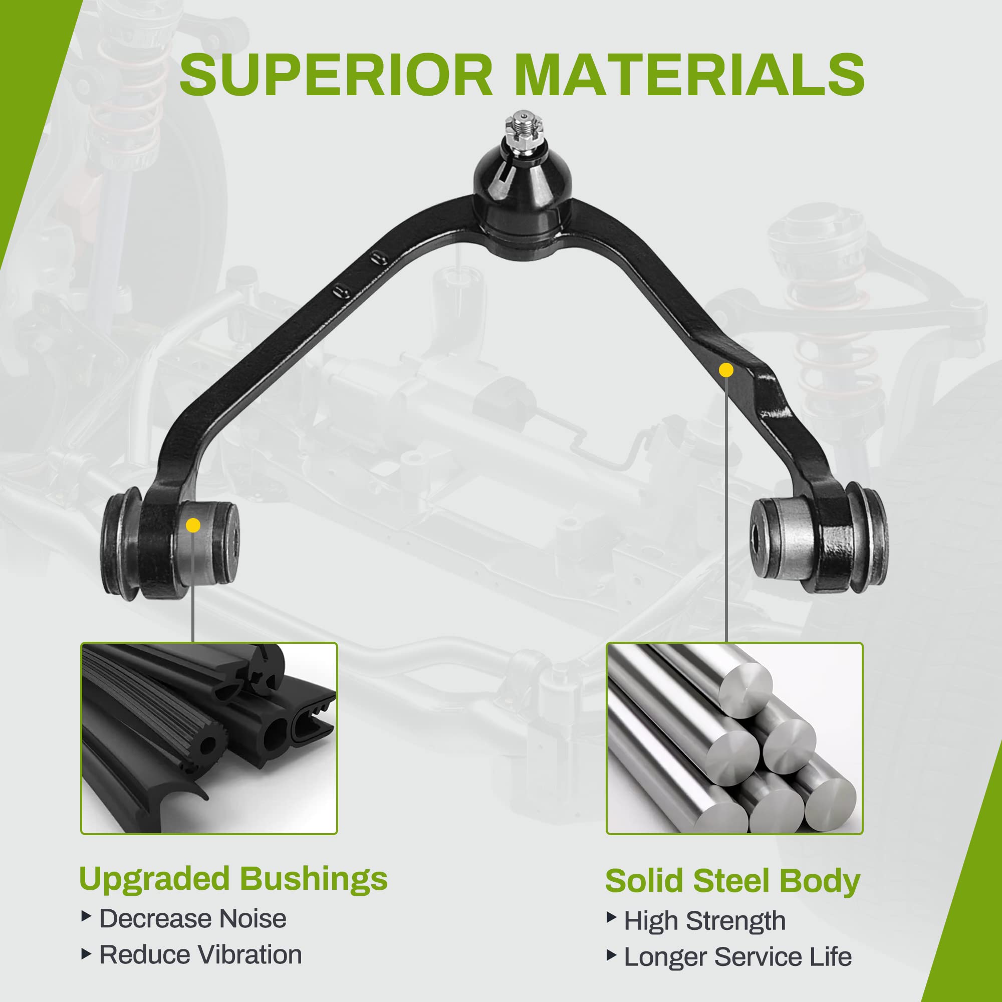 Autosaver88 -Front Upper Control Arm Kit Compatible With 1997-2002 Ford Expedition,1997-2004 F-150,1997-1999 F-250, 2002 Lincoln