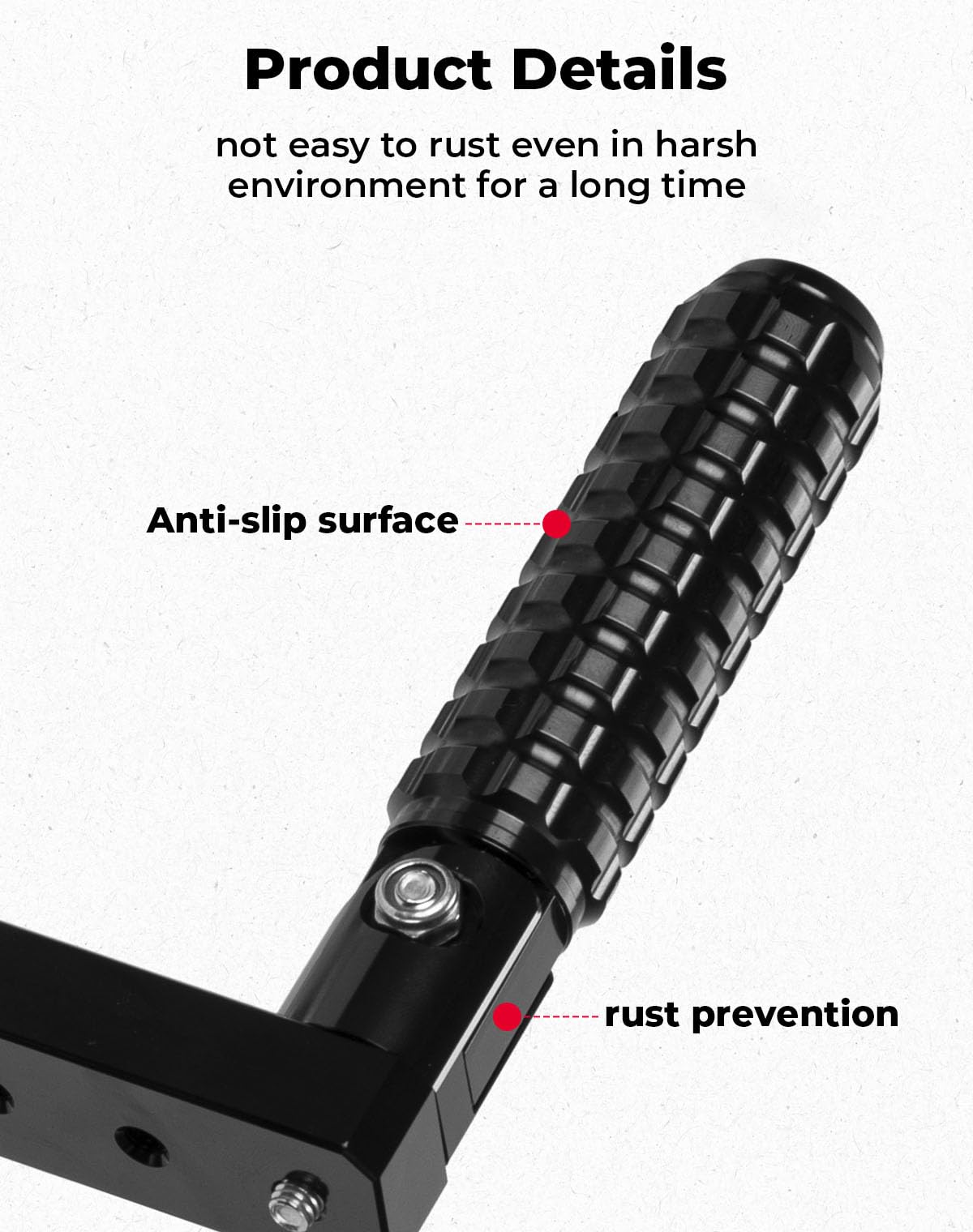 KEMIMOTO Universal Motorcycle 7/8-1.25'' Highway Pegs Adjustable Footpeg Kit Compatible with 22-32 mm diameter frame bars & cras