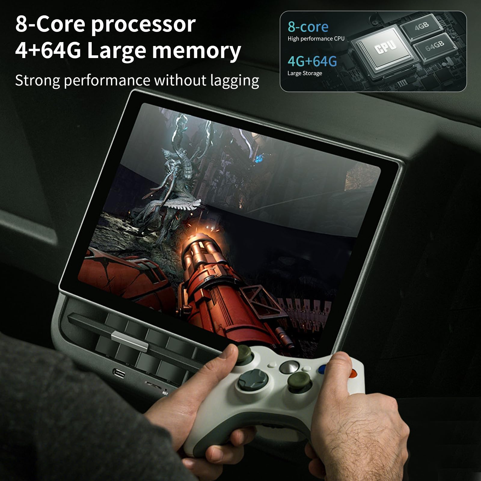 SNKOL 8.66 inch Rear Display Screen for Tesla Model 3 2019-2023&Model Y 2019-2024 Android 13 4G+64G Rear Entertainment Display S