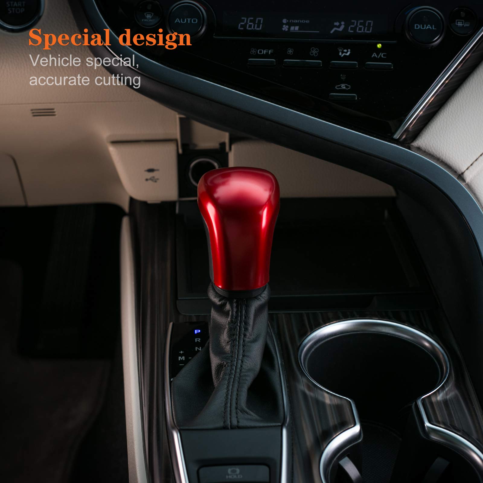 CKE Compatible with Toyota Camry 2025 2024 2023 2022 2021 2020 2019 2018 for Corolla 2019-2025 Accessories Car Gear Shift Knob C